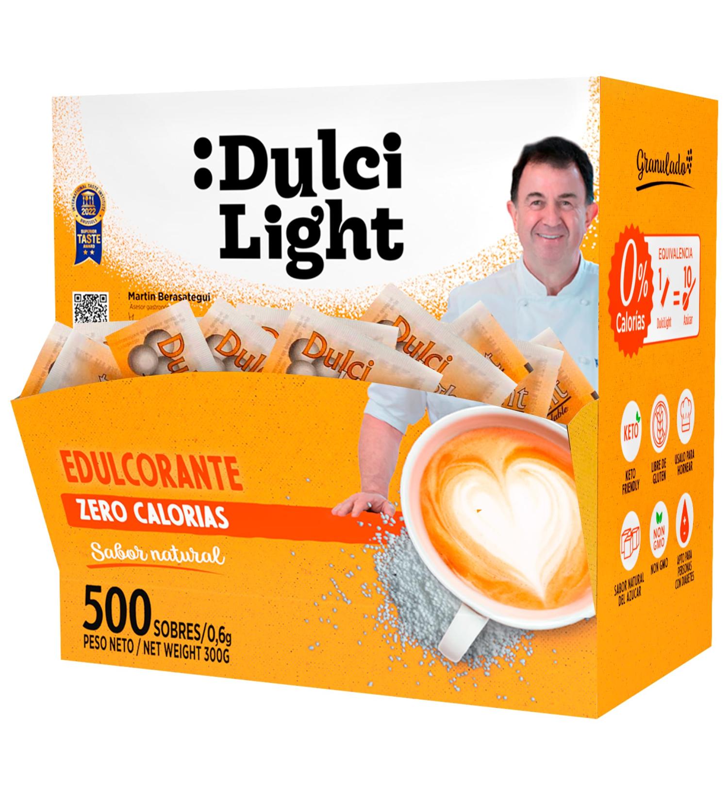 Dulci Light Sucralose Sweetener Sticks - 500 Calorie-Free Natural Sugar Substitute for Drinks & Food - Individually Packed - Buy Online on SooperMarket.com