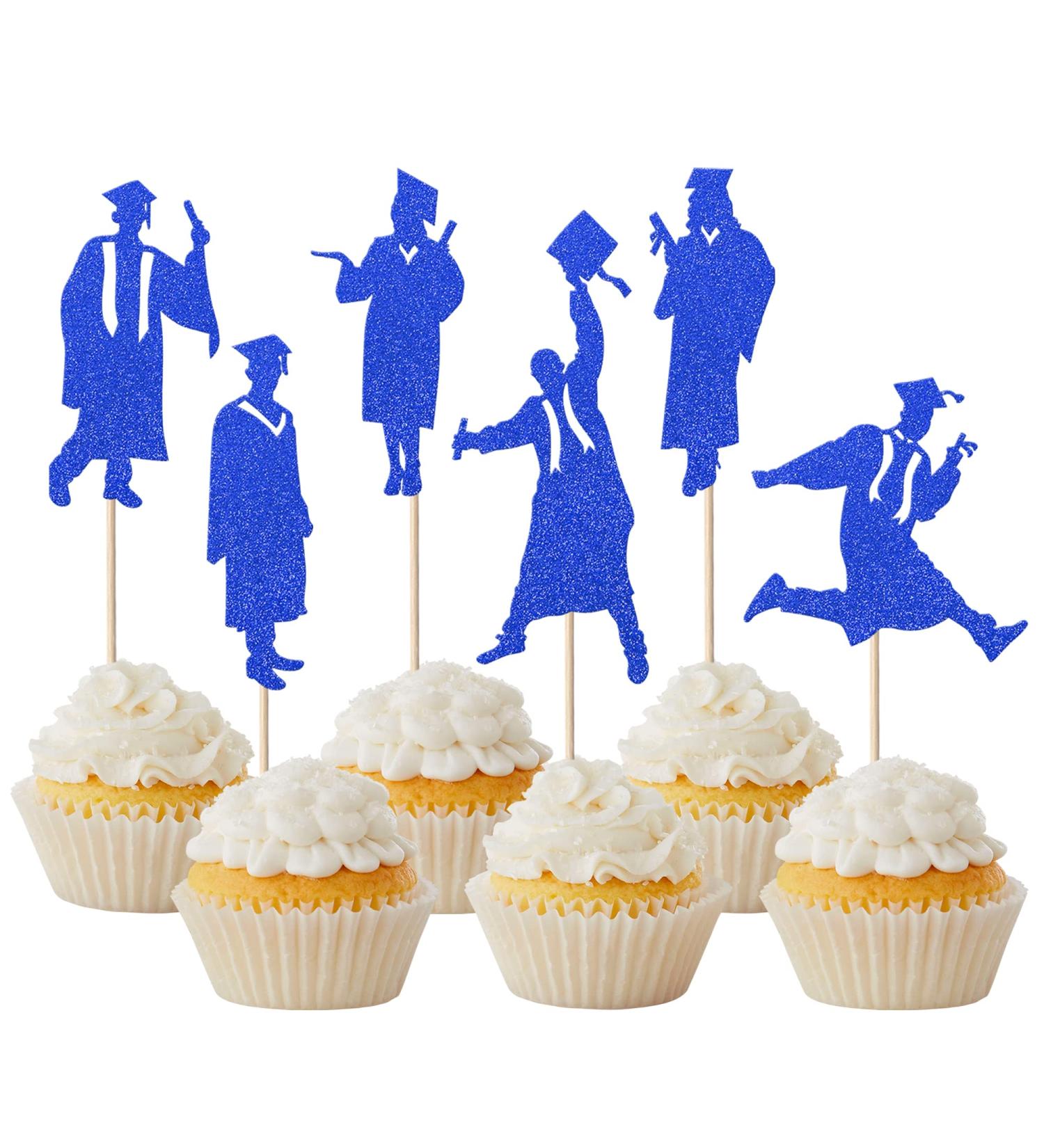 24 Pack 2023 Graduation Cupcake Toppers Glitter Student Class of 2023 Cap Cupcake Picks for Congrats 2023 Boys Girls Graduate Cupcake Decorations Theme Party Supplies Blue student(24 pcs) Blue - Buy Online on SooperMarket.com