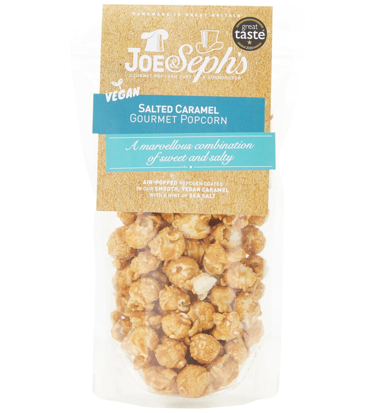 Joe & Seph's Vegan Salted Caramel Popcorn - 80g Pack | Gourmet Air-Popped Snack for Movie Nights & Parties - Buy Online on SooperMarket.com