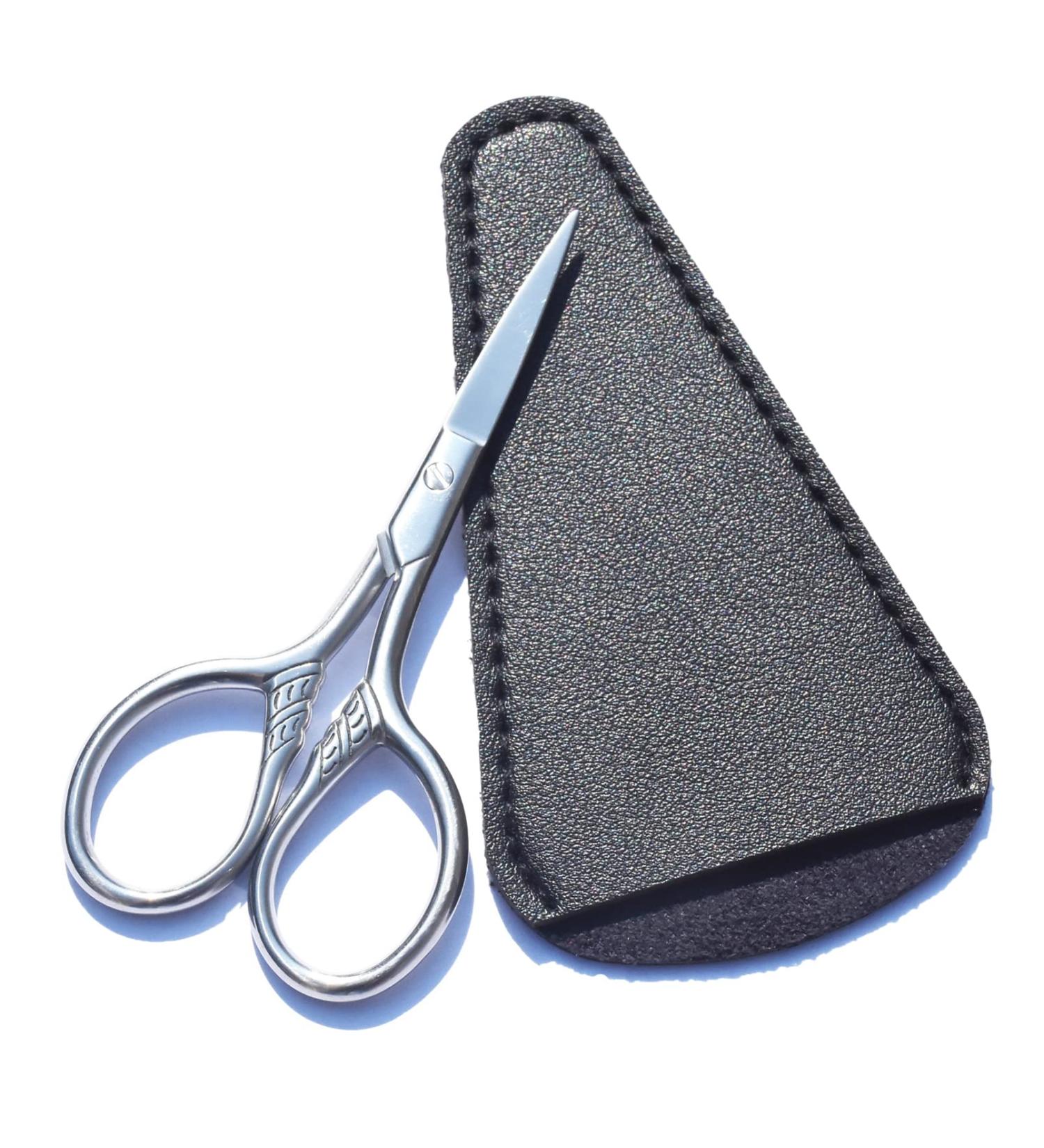 Mini Facial Hair Scissors Nose Scissors Professional Sharp Moustache Scissor Eyebrow Trimmer Cutter Stainless Steel Clippers for Hair Beard Hair Nail Toenail Cuticle Men Women Use - Buy Online on SooperMarket.com