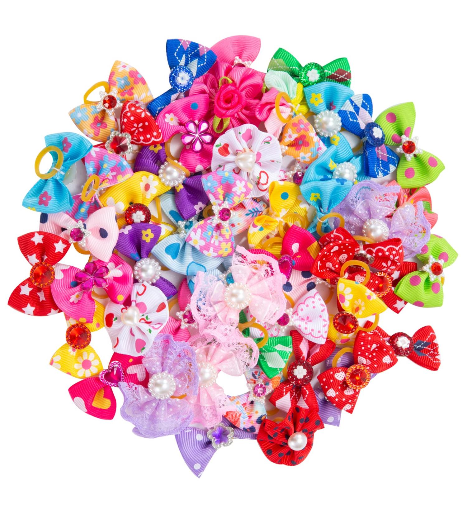 Berkelen 50-Piece Dog Hair Accessories Set Rubber Band Loops & Arches for Long-Haired Pets Perfect for Dogs & Cats - Buy Online on SooperMarket.com