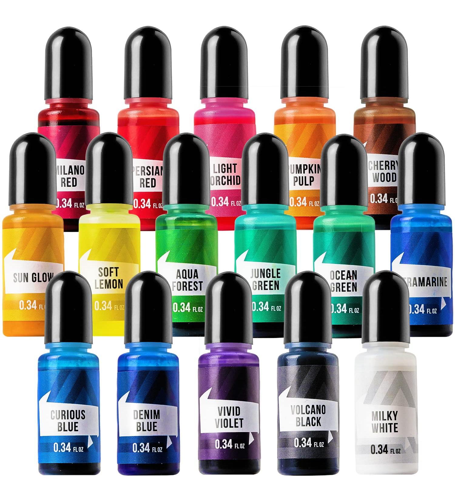 ALEXES 16 Colors Liquid Candle Dye & Epoxy Resin Colorant Set for Candle Making and Wax - Candle Dye Drops for Vibrant Results - Buy Online on SooperMarket.com