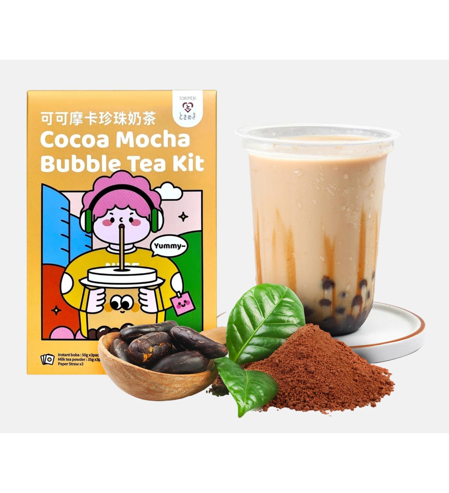 Tokimeki Cocoa Mocha Bubble Tea Kit 255g - Easy Home Preparation Enjoy Hot or Cold Perfect for Relaxation & Parties - Buy Online on SooperMarket.com