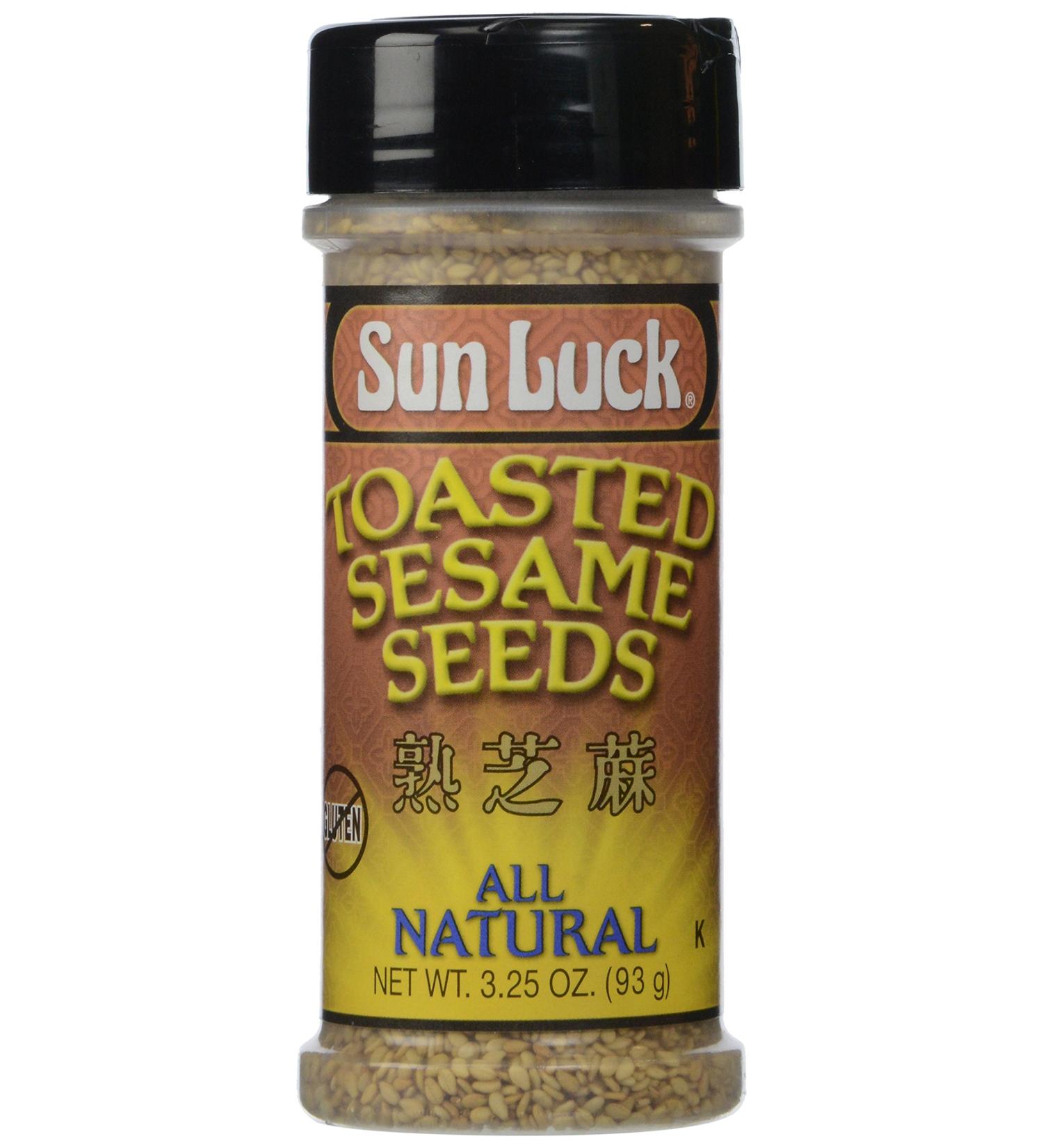 Sun Luck Toasted Sesame Seeds - 3.25 oz | Premium Quality for Cooking & Topping - Buy Online on SooperMarket.com