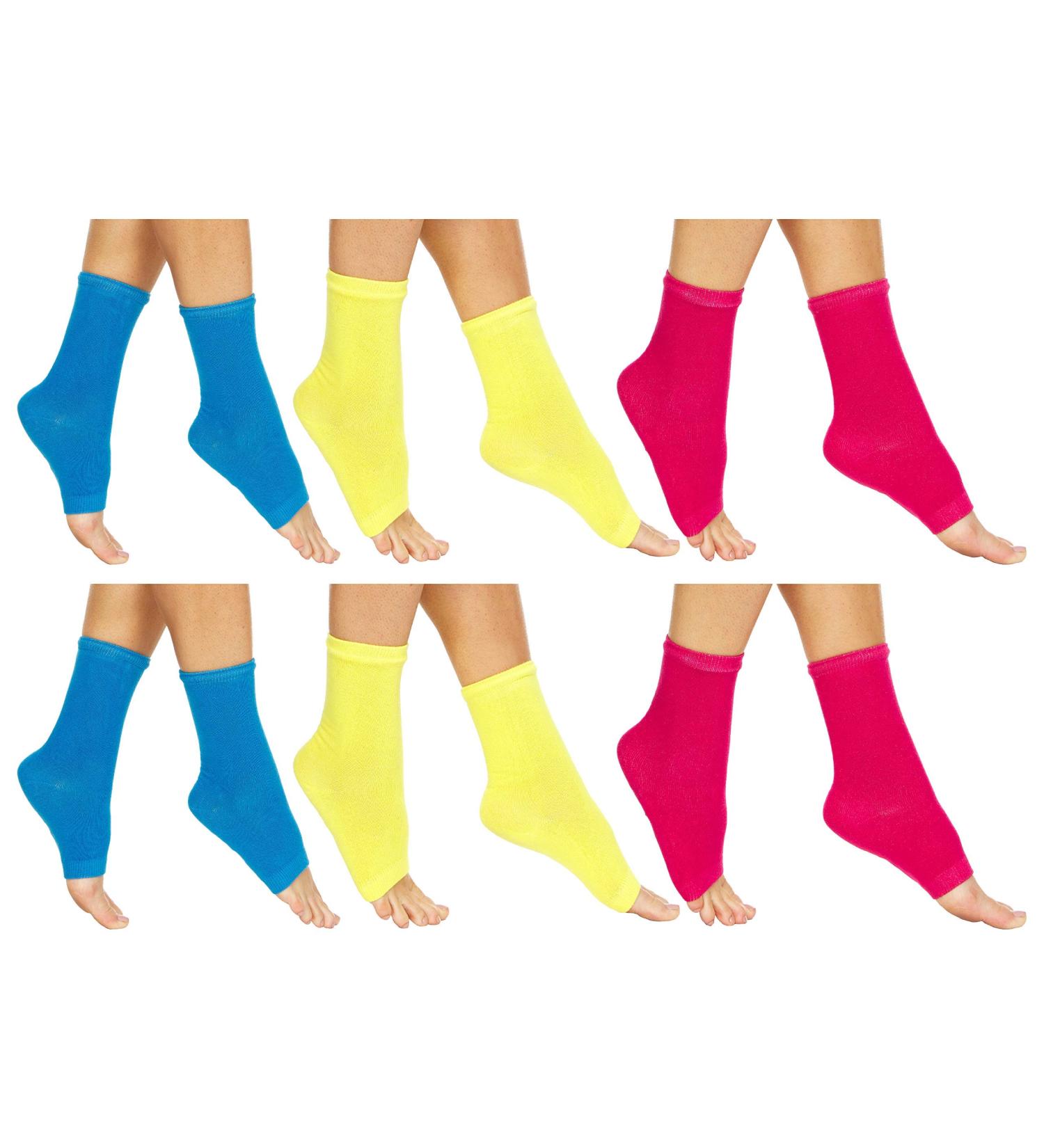 Yacht & Smith Women's Cotton Pedicure Socks - 6 Pairs, Open Toe Flip Flop Socks - Buy Online on SooperMarket.com