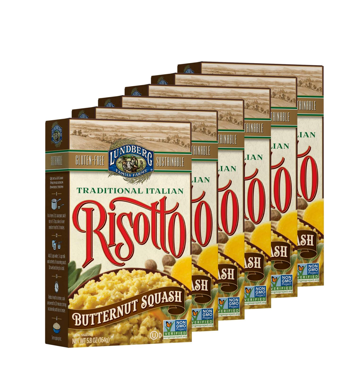 Lundberg Family Farms Traditional Italian Risotto Butternut Squash - Convenient Gluten-Free Side Dish (5.8 oz 6-Pack) - Buy Online on SooperMarket.com