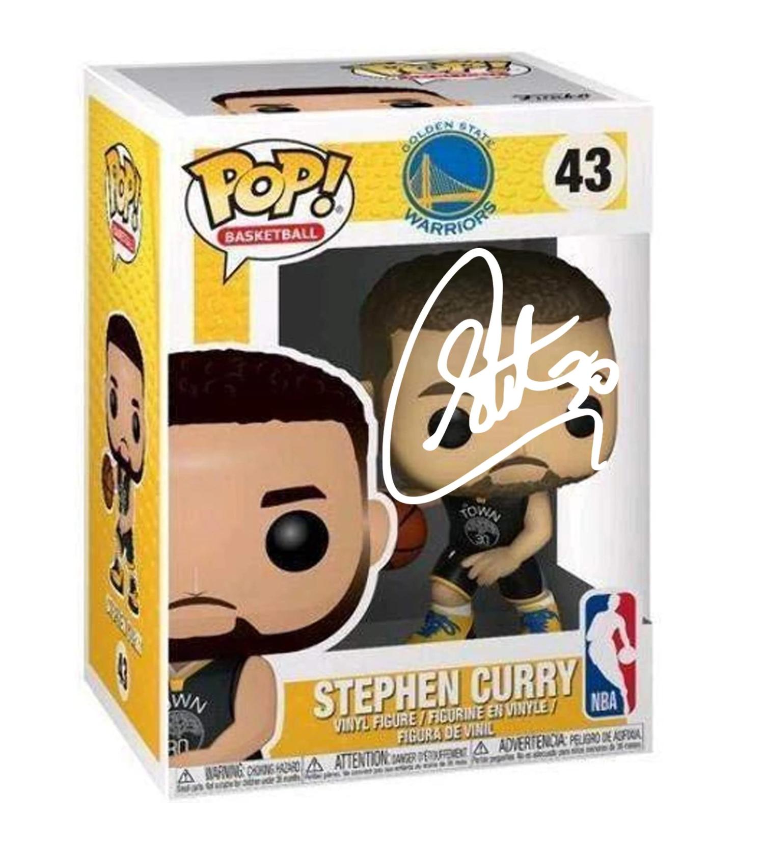 Stephen Curry #43 Facsimile Signed Laser Autographed Funko POP! Basketball NBA Golden State Warriors Figurine with Protector Case - Buy Online on SooperMarket.com