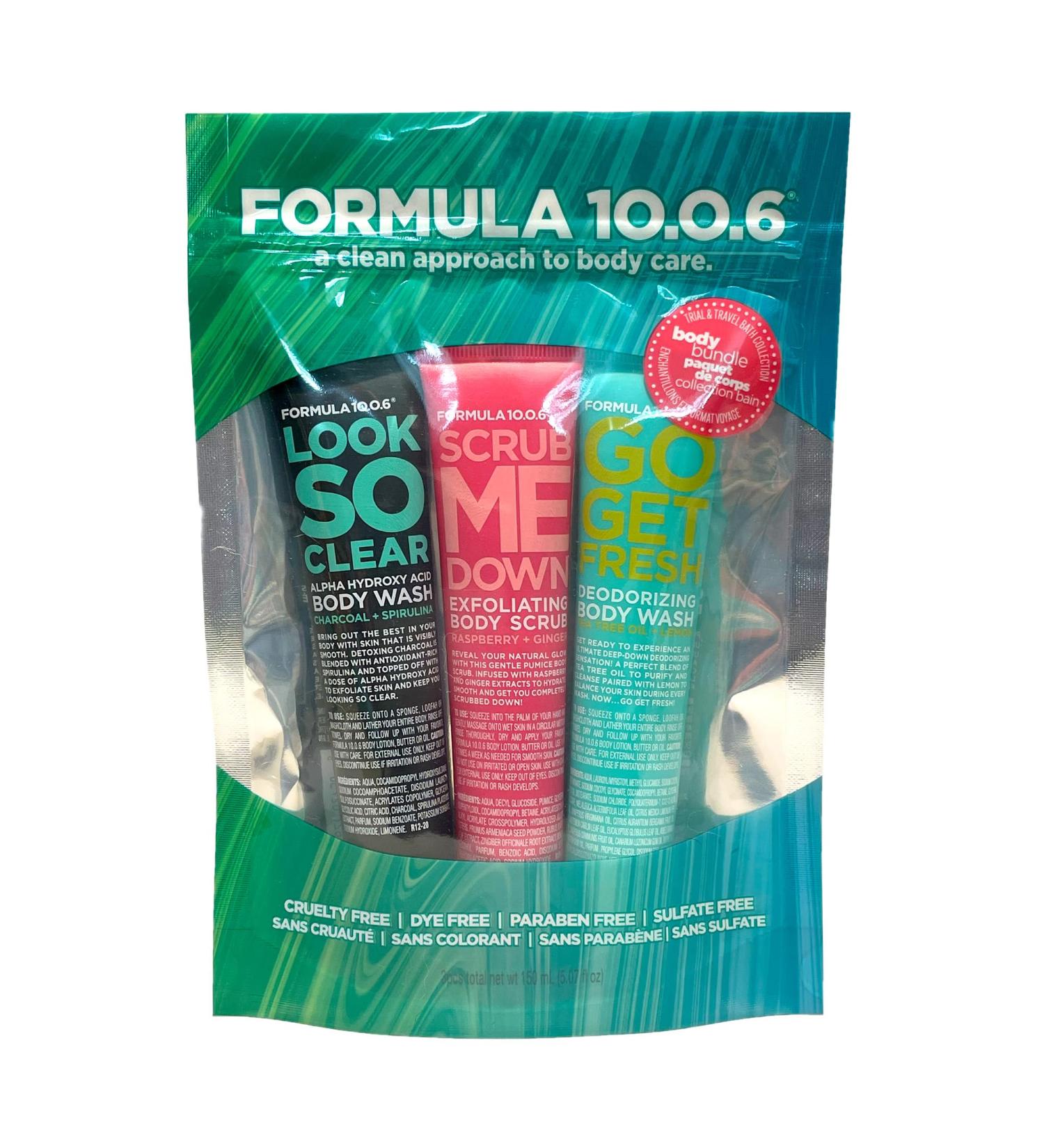 Buy FORMULA 10.0.6 3pc Body Wash Bag | Best International Shipping & Quality - Buy Online on SooperMarket.com