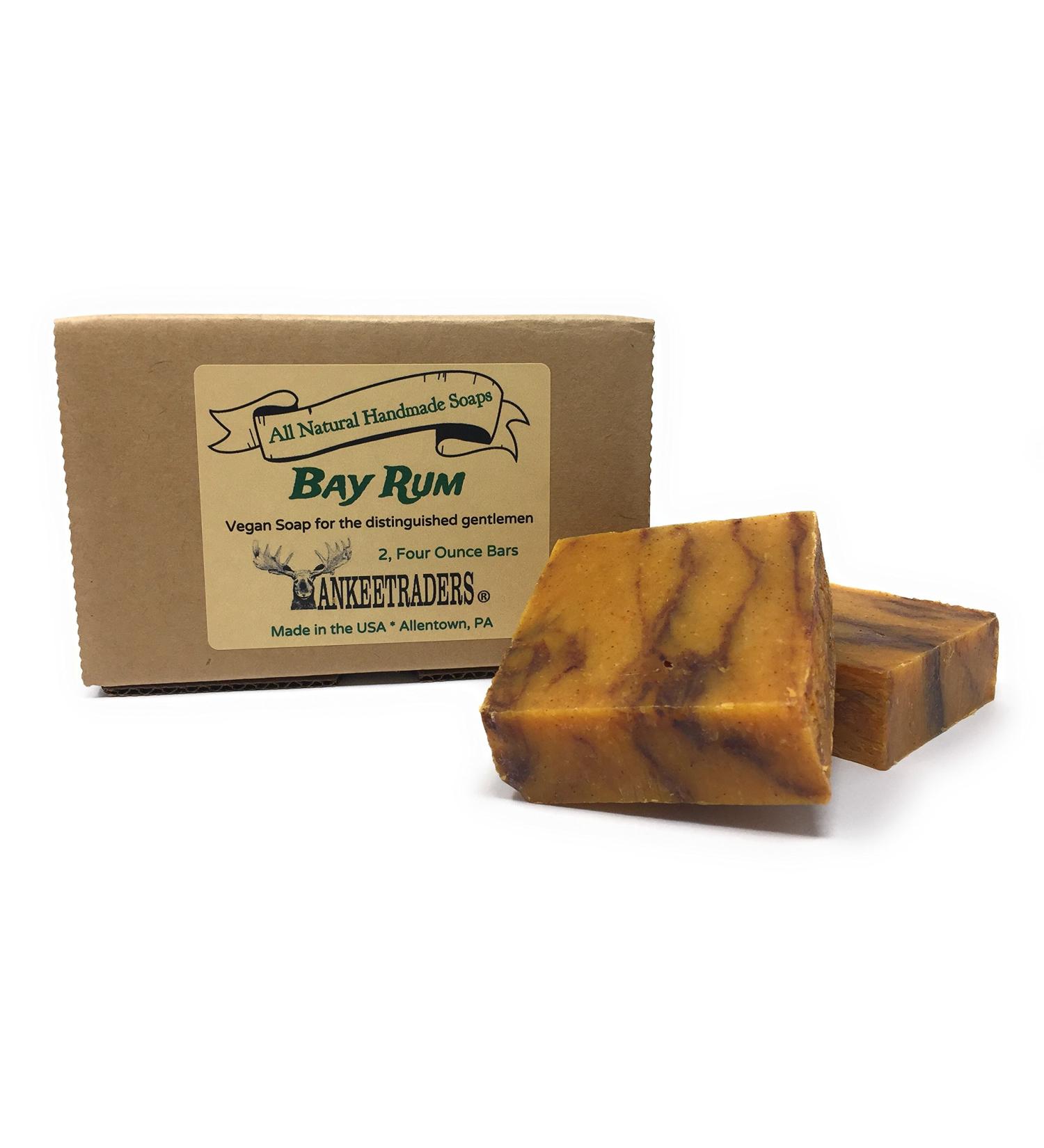 YANKEETRADERS Bay Rum Soap - All Natural Vegan Handmade Soap for Men | 2 Bars - Best International Shipping - Buy Online on SooperMarket.com