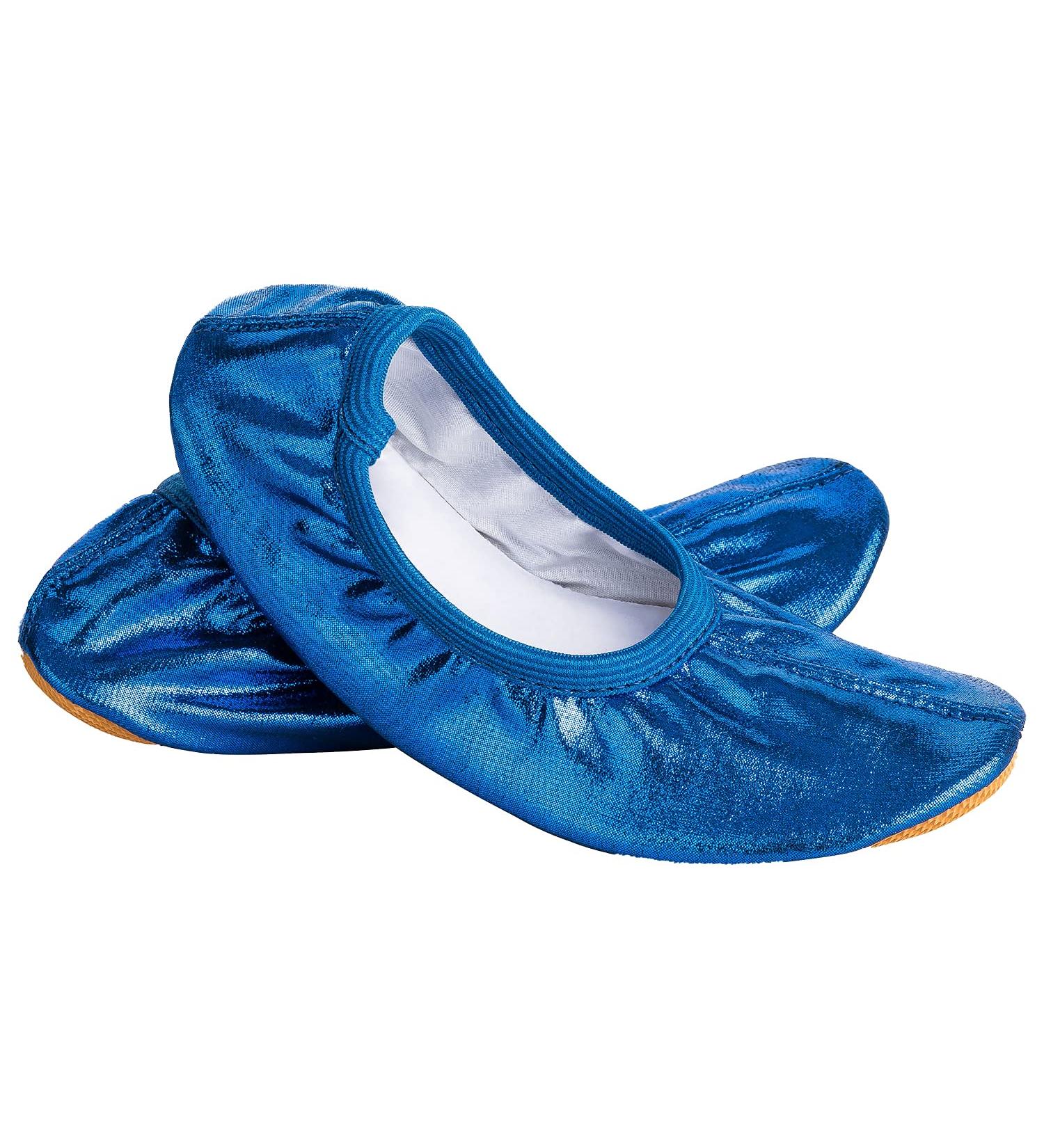 Buy Winning Podium Glitter Gymnastics Shoes for Kids Breathable Non-Slip Slippers (Size 24-40) in Blue Perfect for Girls & Boys Gymnastics & Ballet - Buy Online on SooperMarket.com