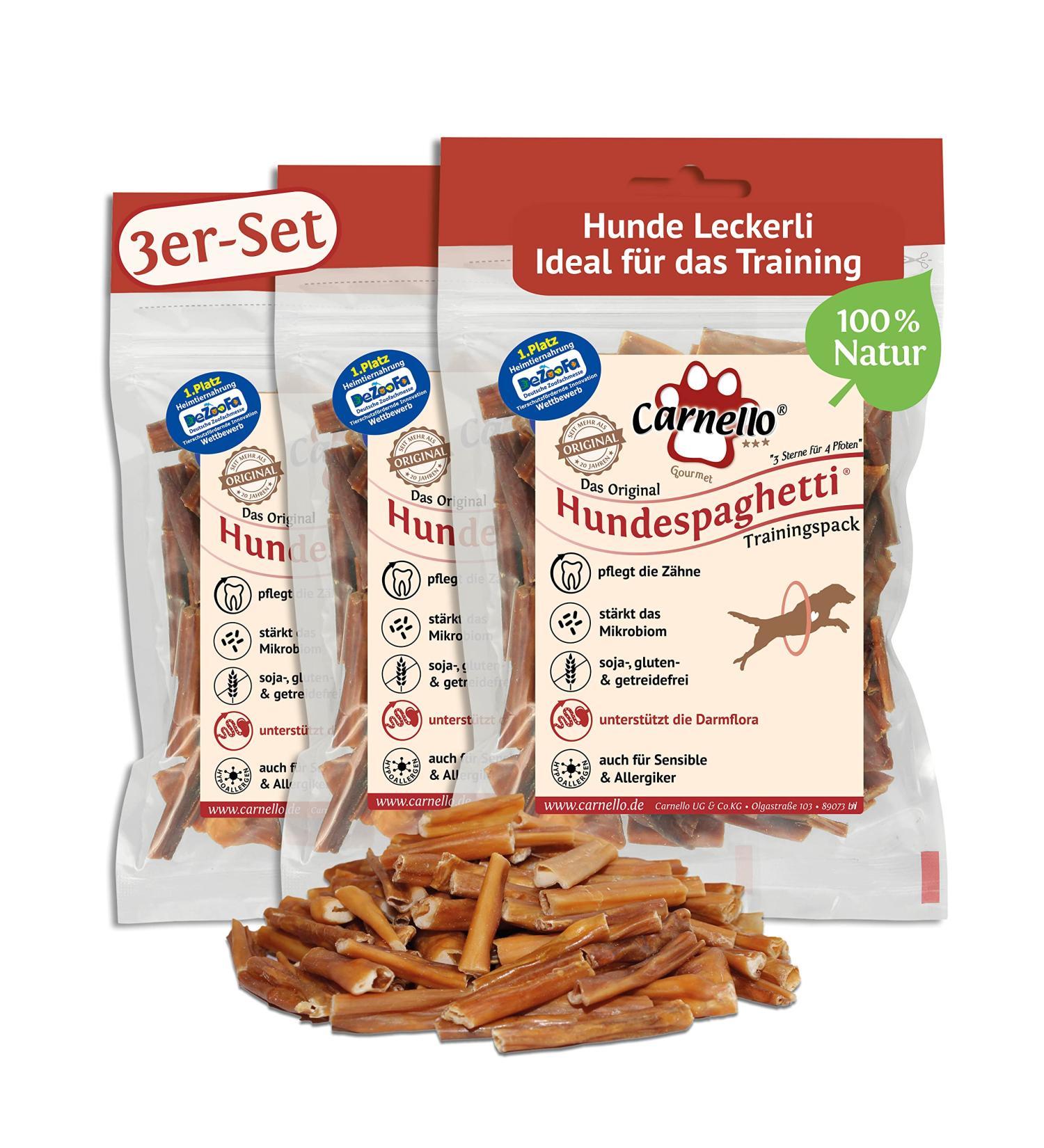 Carnello Grain-Free Dog Treats - Training Snacks for Dogs - 3-Pack (3 x 100g) - Delicacies for Optimal Training & Reward - Buy Online on SooperMarket.com