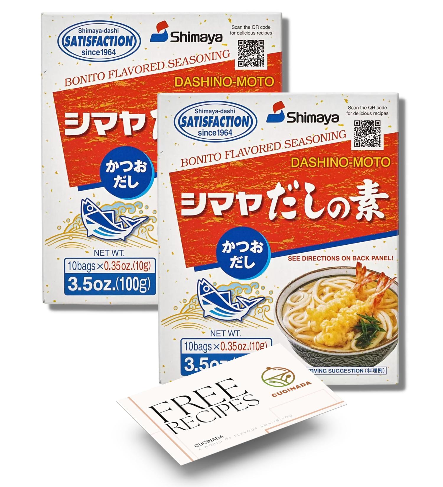 Dashi Stock Powder Bundle (100g x 2) | Shimaya Bonito Dashi Powder - Essential Seasoning for Udon and Japanese Noodles - Buy Online on SooperMarket.com