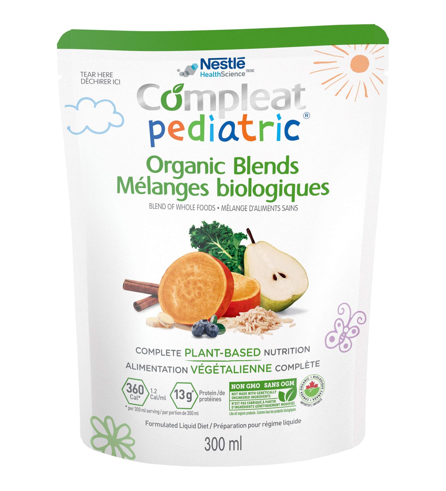 COMPLEAT Pediatric organic blends formula plant-based 300 ml pouch 24 count - Buy Online on SooperMarket.com