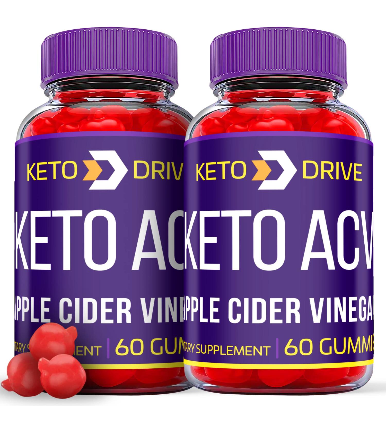 (2 Pack) Keto Drive ACV Gummies - Vegan Formula with Apple Cider Vinegar and Vitamin B12 for Weight Loss - 120 Gummies - Buy Online on SooperMarket.com
