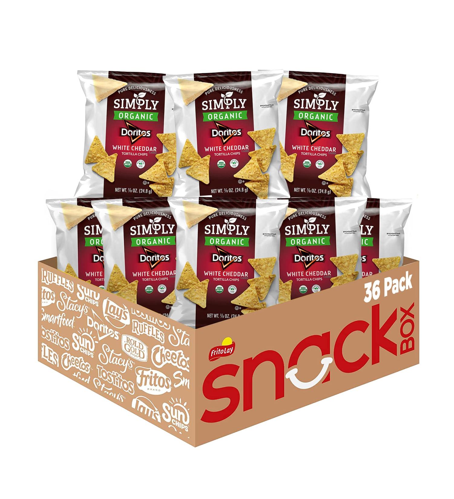 Simply Doritos White Cheddar - 0.875 Ounce (Pack of 36) | Snack & Enjoy! - Buy Online on SooperMarket.com