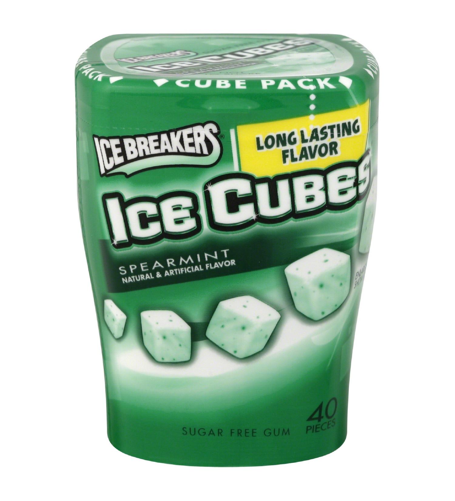 Ice Breakers Ice Cubes Sugar Free Spearmint Gum 40 count 3.24 oz