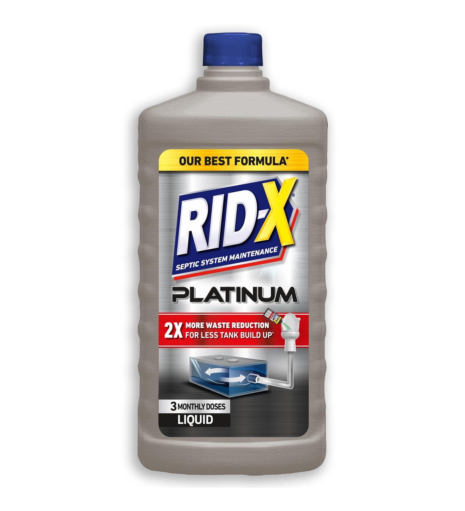 Rid-X Platinum Septic System Treatment | 3-Month Liquid Supply - 24 Fl Oz - Buy Online on SooperMarket.com