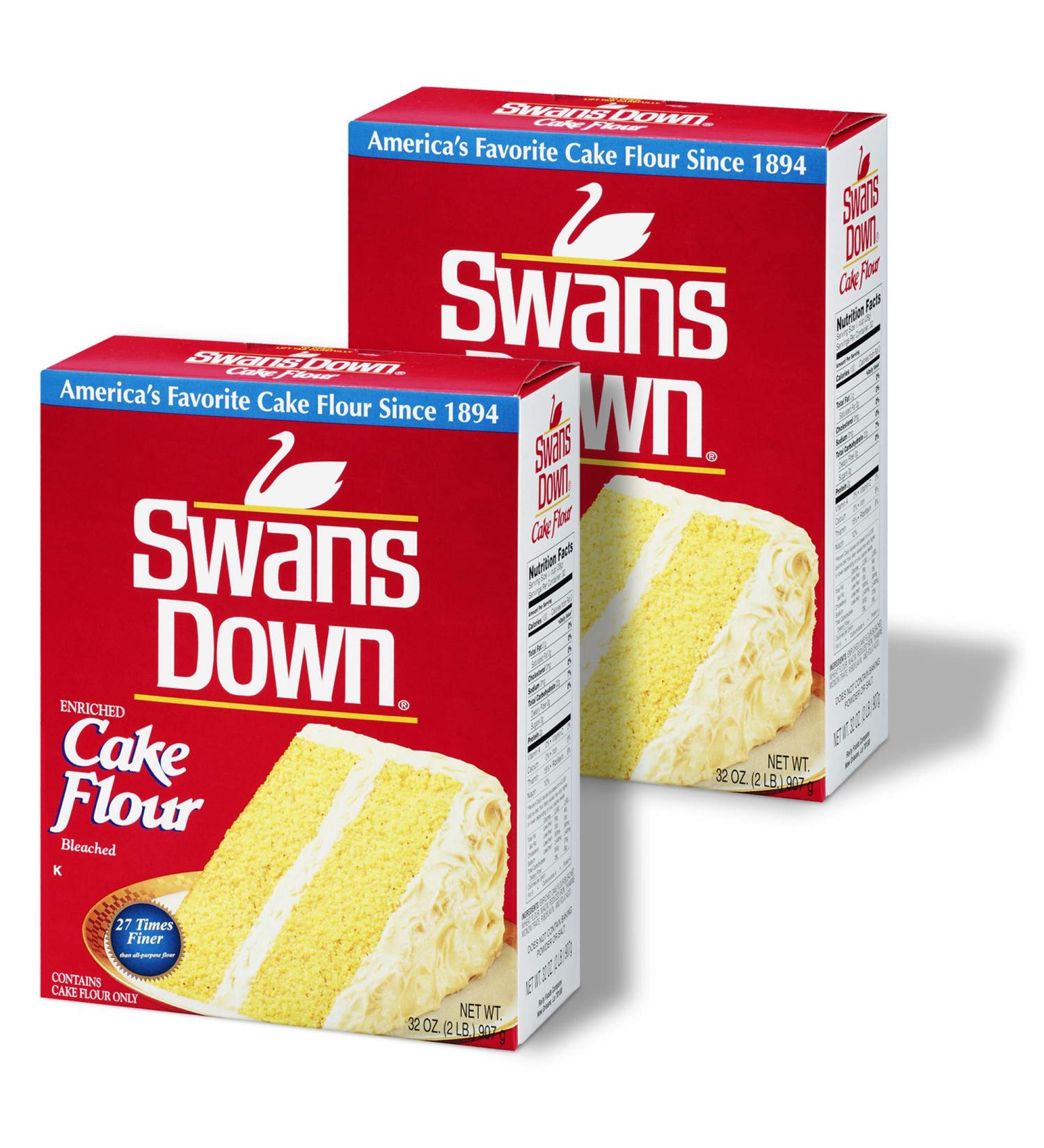 Swans Down Regular Cake Flour 2 Pound Boxes - Pack of 2 | Premium Quality Baking Flour - Buy Online on SooperMarket.com