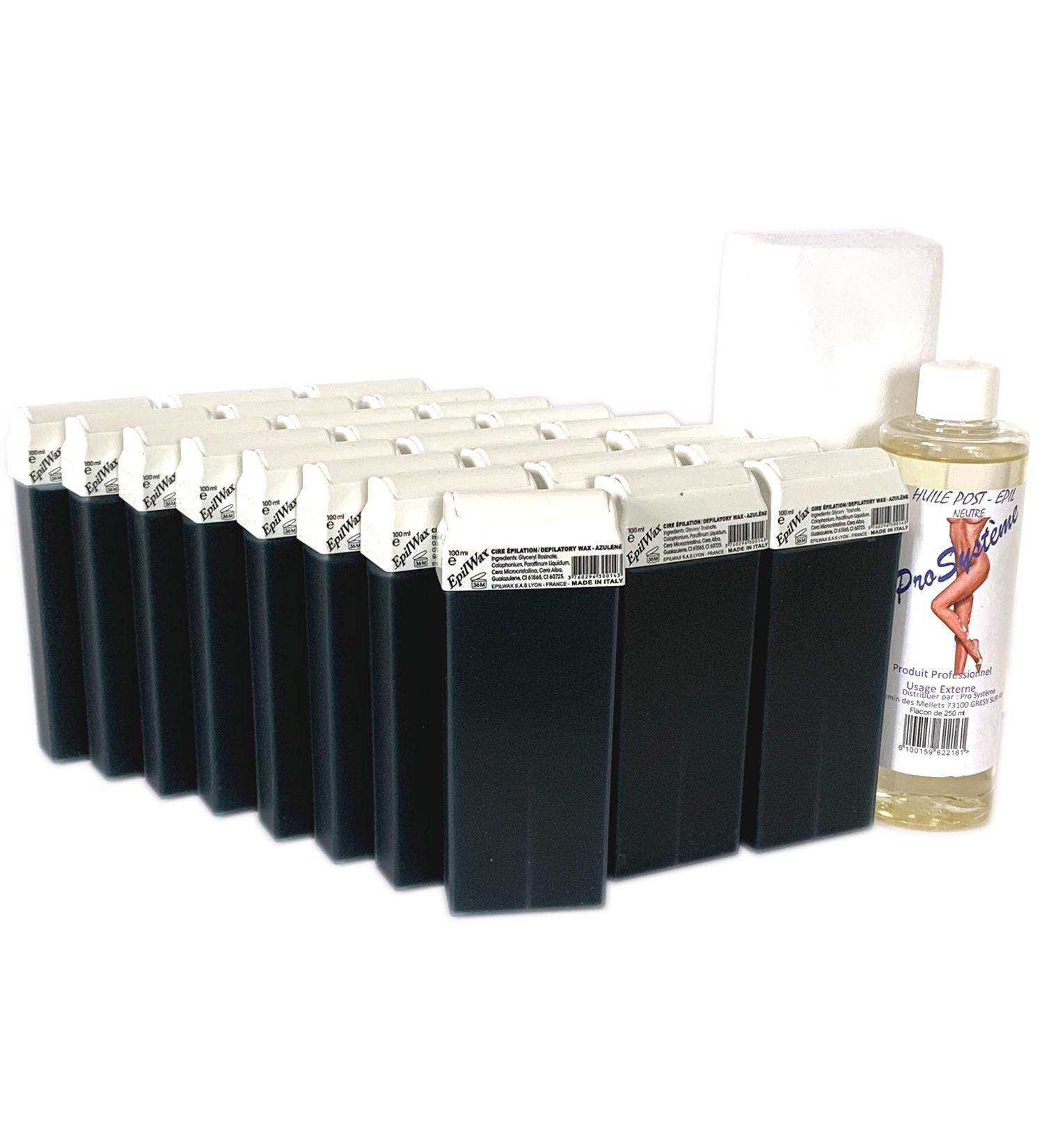 Epilwax S.A.S - 24 Disposable Wax Scooters Set with Rollers for Legs Armpits & Body | 250 Stripes & Post-Hair Removal Oil - International Shipping - Buy Online on SooperMarket.com