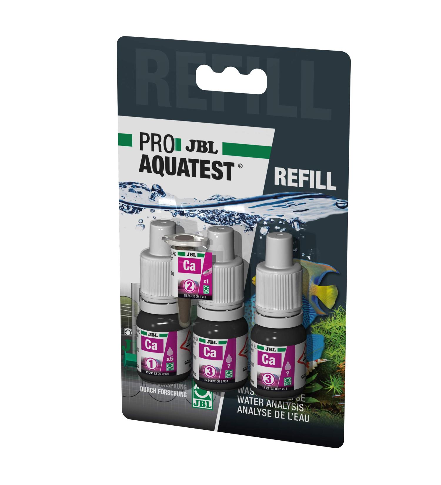 JBL Water Test Refill for Saltwater Aquariums - ProAquaTest Ca Calcium Refill (3 Pieces) | Accurate Testing for Aquatic Health - Buy Online on SooperMarket.com