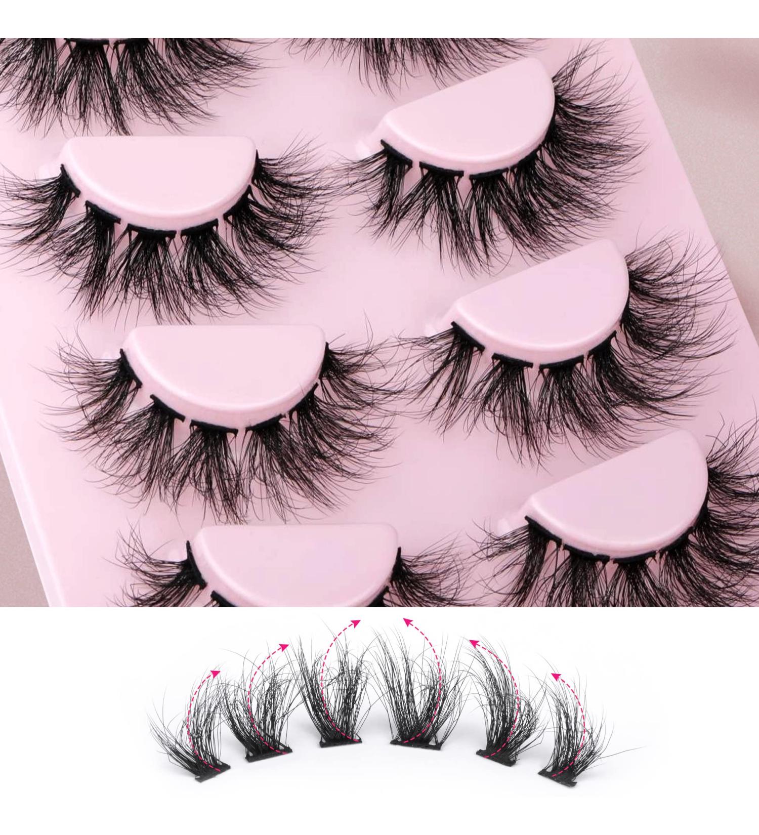 EYDEVRO 6D DIY Wispy Mink Cluster Eyelash Clusters - 60 Clusters (14-18mm) - Buy Online on SooperMarket.com