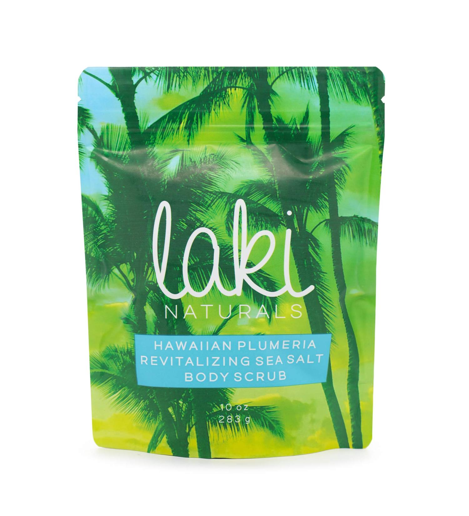 Laki Naturals Body Scrub | Exfoliating Sea Salt & Volcanic Clay Scrub - Natural Hawaiian Detox (10oz - Buy Online on SooperMarket.com