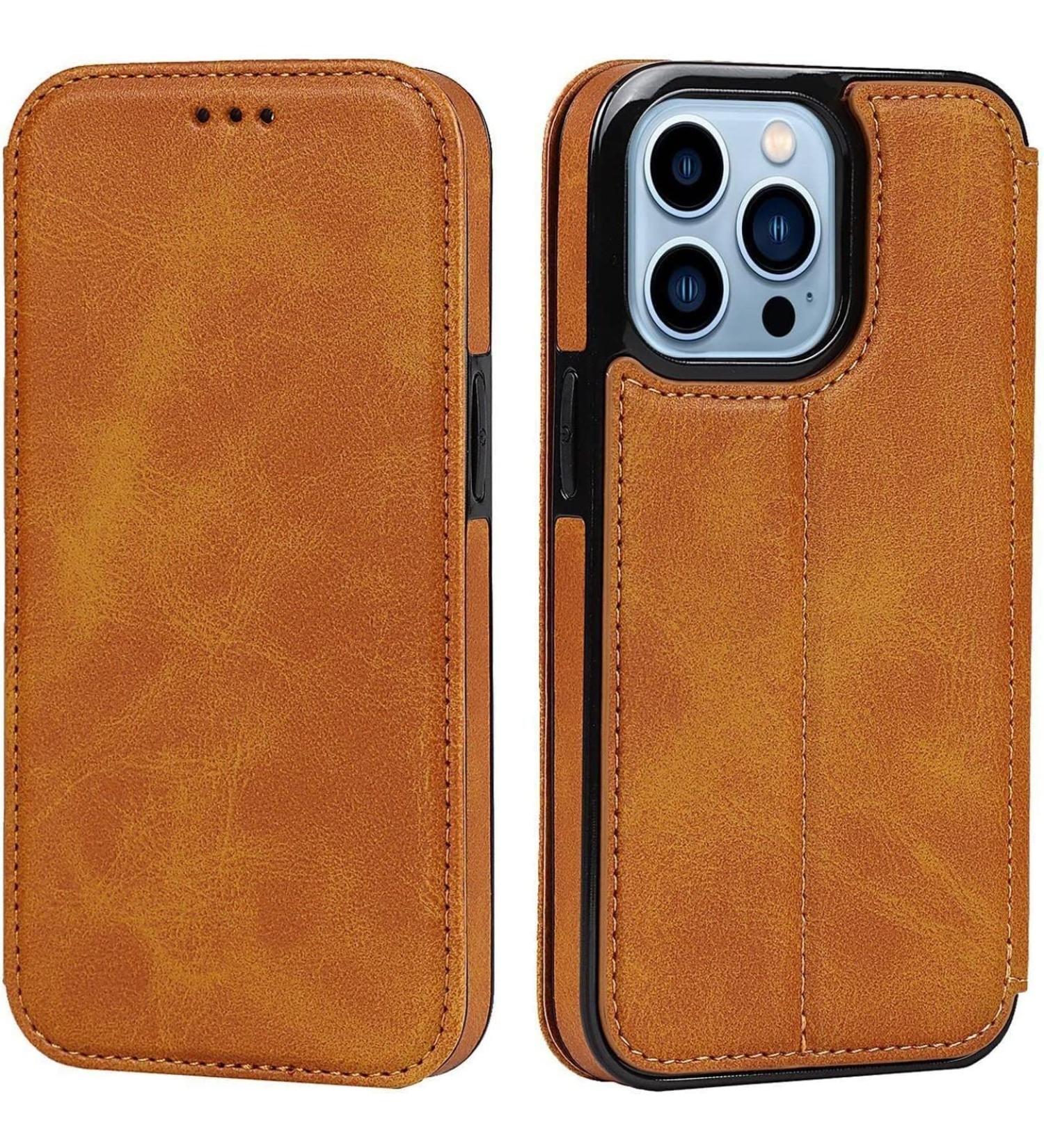 BRART Wallet Case for iPhone 13/13 Pro/13 Pro Max PU Leather Magnetic Protective Flip Case Cover with Credit Card Slot Viewing Stand Shockproof TPU (Color : Yellow Size : 13 mini 5.4") 13 mini 5.4" Yellow - Buy Online on SooperMarket.com