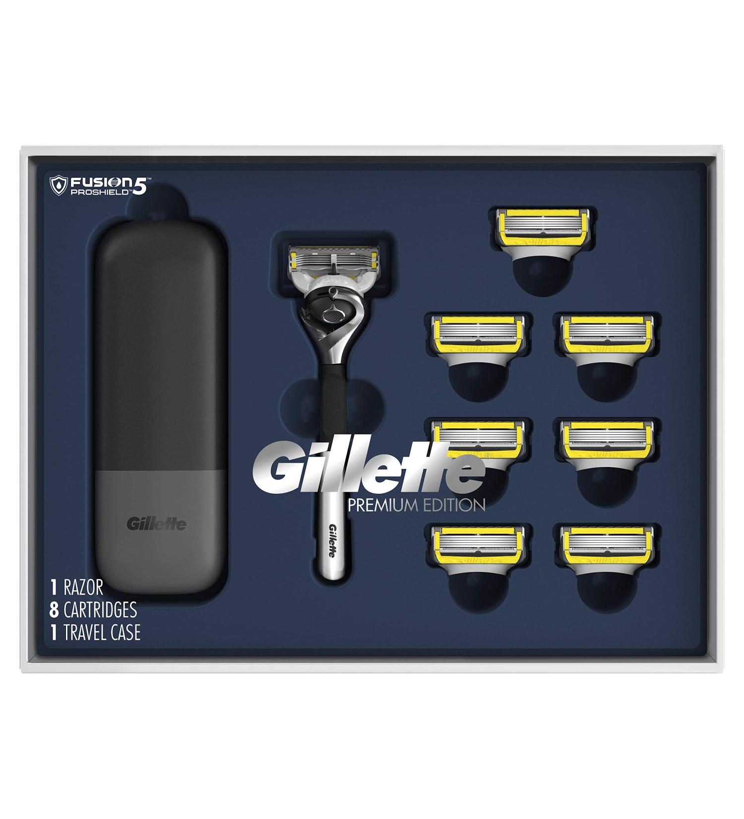 Gillette ProGlide Shield Premium Razors for Men - 1 Razor, 8 Blade Refills & Travel Case - Buy Online on SooperMarket.com