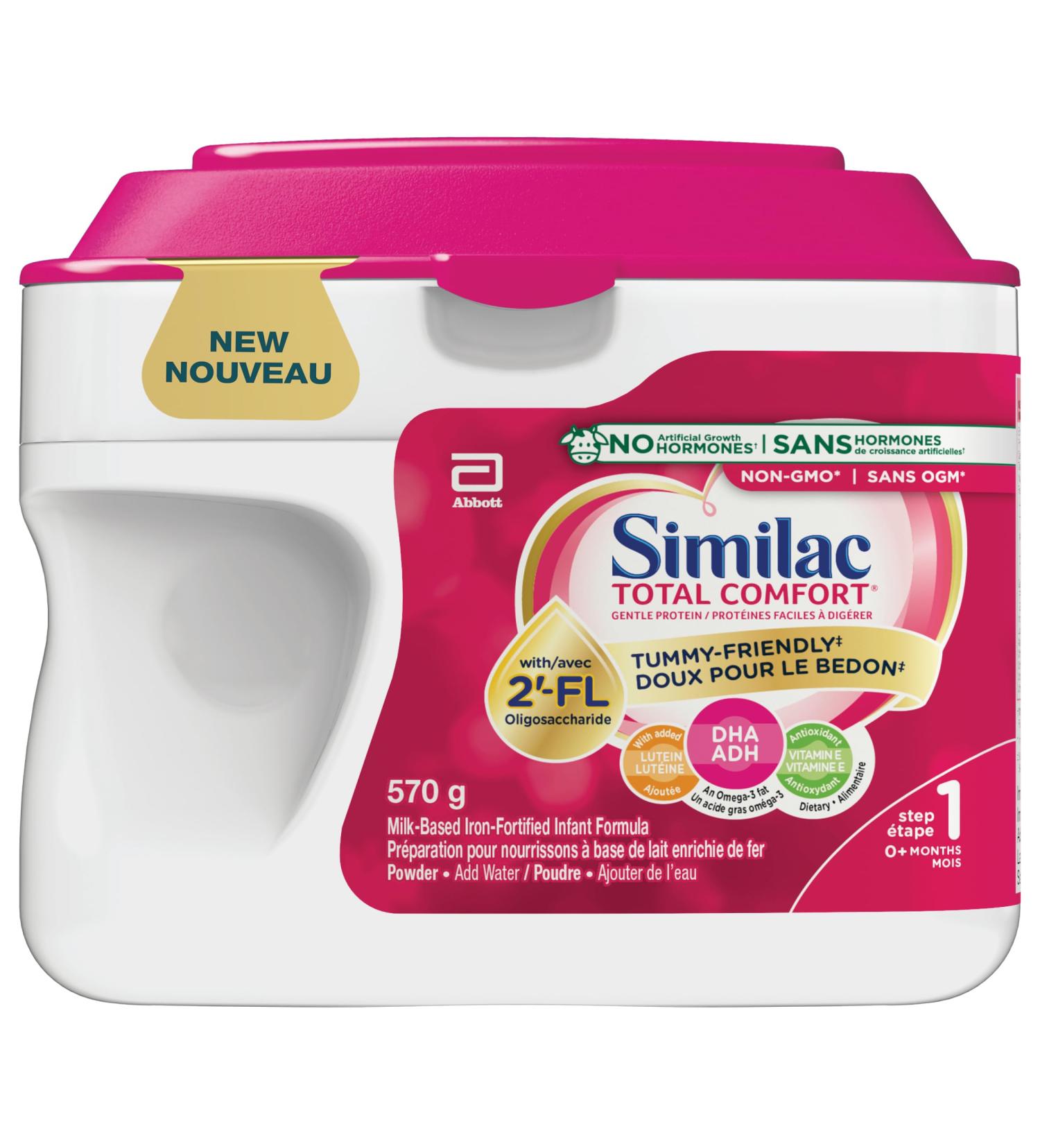 Similac Total Comfort Baby Formula Tummy-Friendly Easy To Digest Now With Breast Milk-Inspired Innovation 2 -FL 0+ Months Powder 570 g - Buy Online on SooperMarket.com