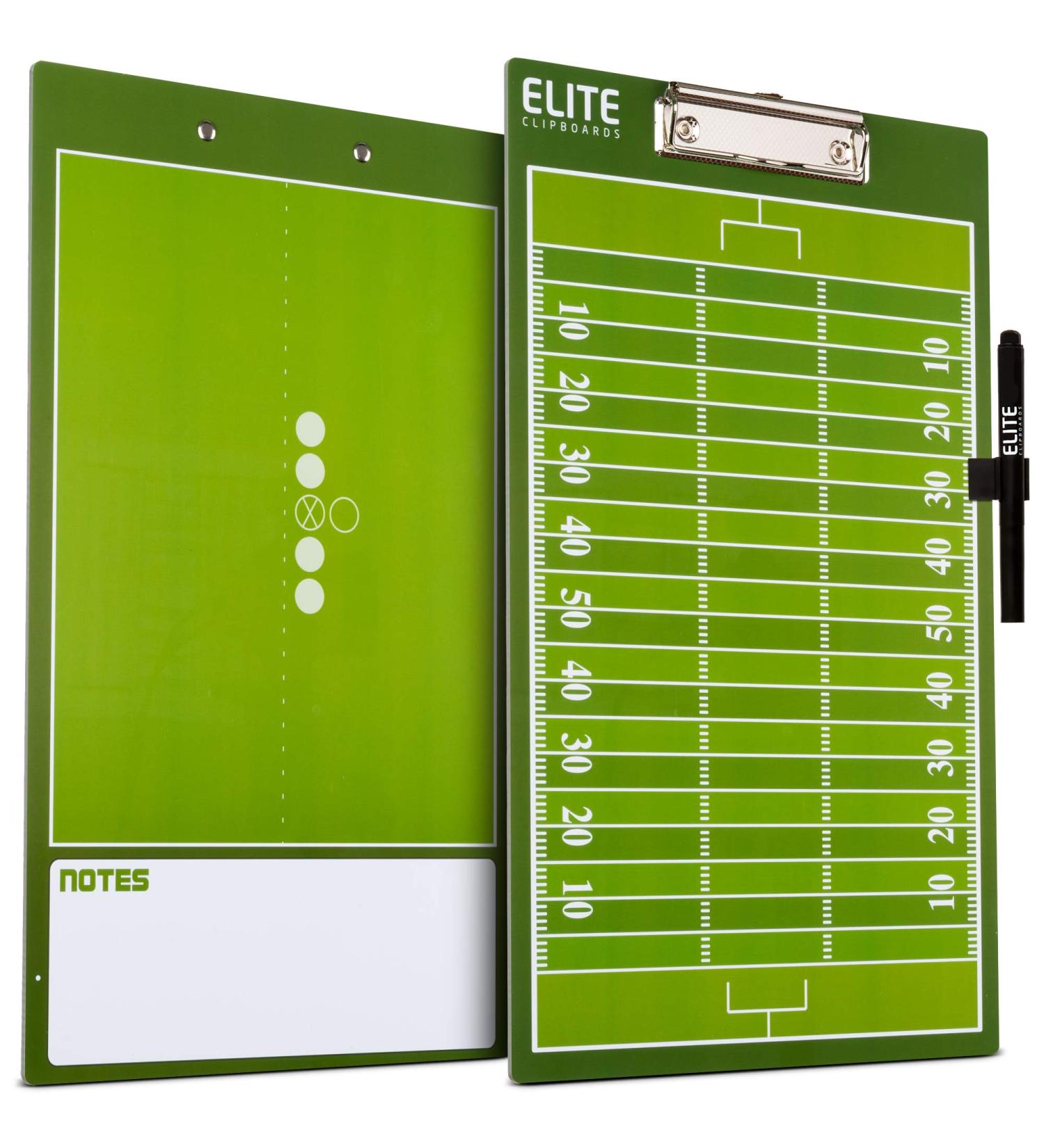 Elite Dry Erase Football Coaches Clipboard | Double-Sided Marker Board - Buy Online on SooperMarket.com