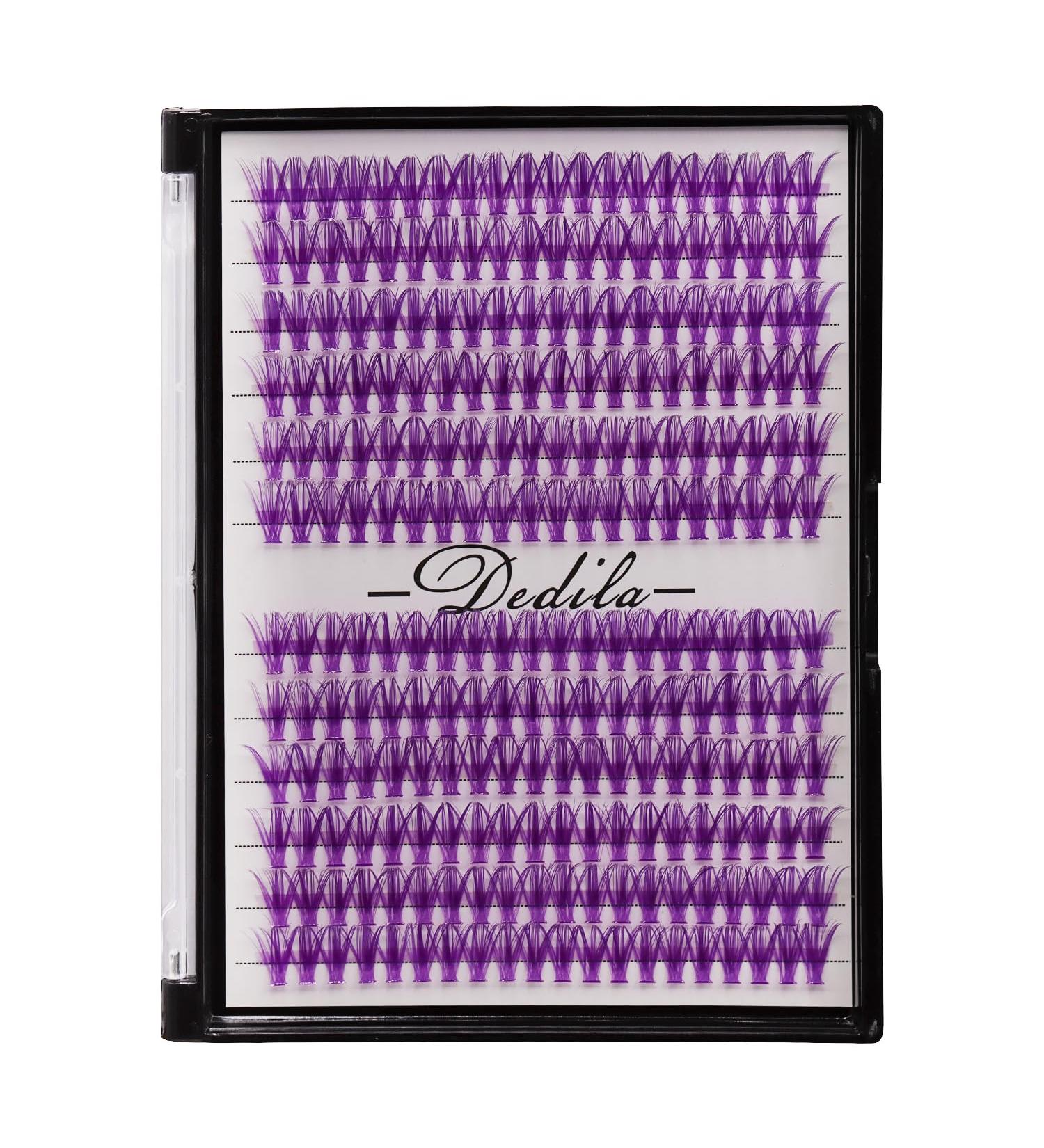 12 Rows 40D Purple Individual False Eyelashes - 240 Clusters 3D Volume Extensions 0.07mm D Curl - Colorful Makeup Beauty Tools (14mm - Buy Online on SooperMarket.com