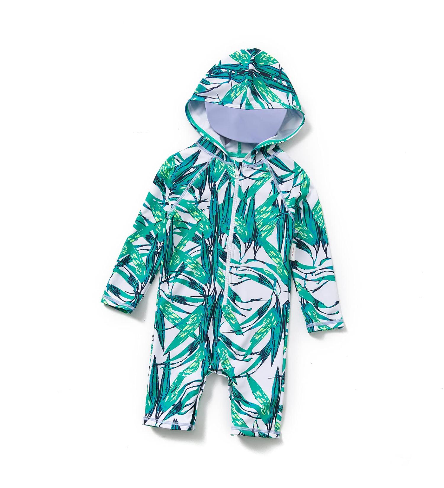 BONVERANO Baby Boys Swimsuit | Toddler Bathing Suit with UPF 50+ Sun Protection | Full-Zip Hoodie One Piece Swimwear | 6-9 Months - Buy Online on SooperMarket.com