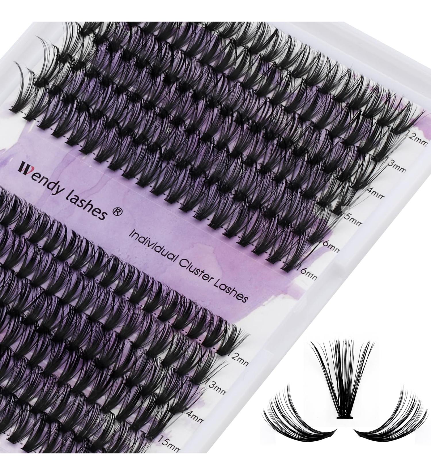 240Pcs 0.07mm D Curl 40D/50D Mixed Cluster Lash Extensions | DIY Individual Eyelashes Clusters | 12-16mm Wide Stem Lash Clusters - Buy Online on SooperMarket.com