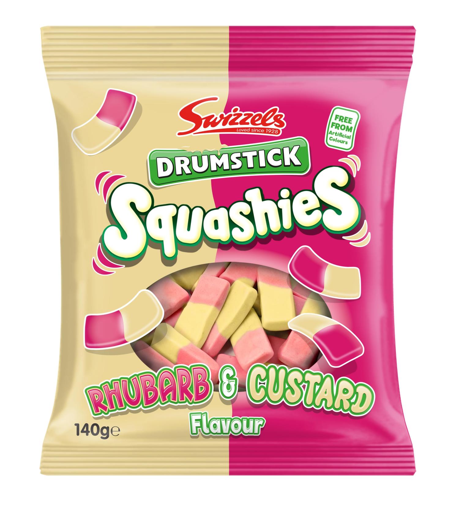 Squashies Drumstick Rhubarb & Custard 140g - Buy Online on SooperMarket.com