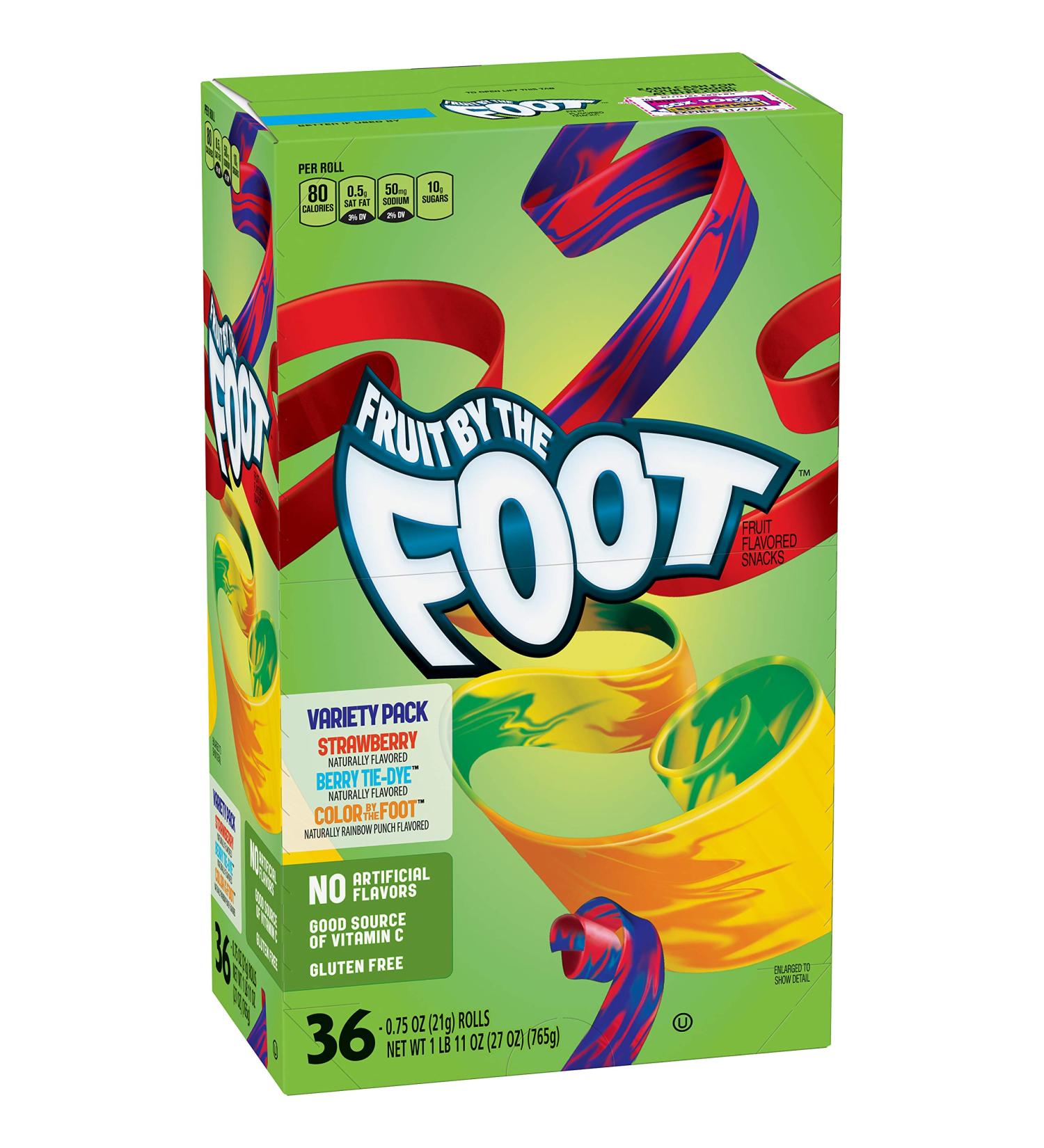 Betty Crocker Fruit Snacks Fruit By The Foot - Strawberry/Berry Tie-Dye - 27 Oz, 36 Count - Buy Online on SooperMarket.com