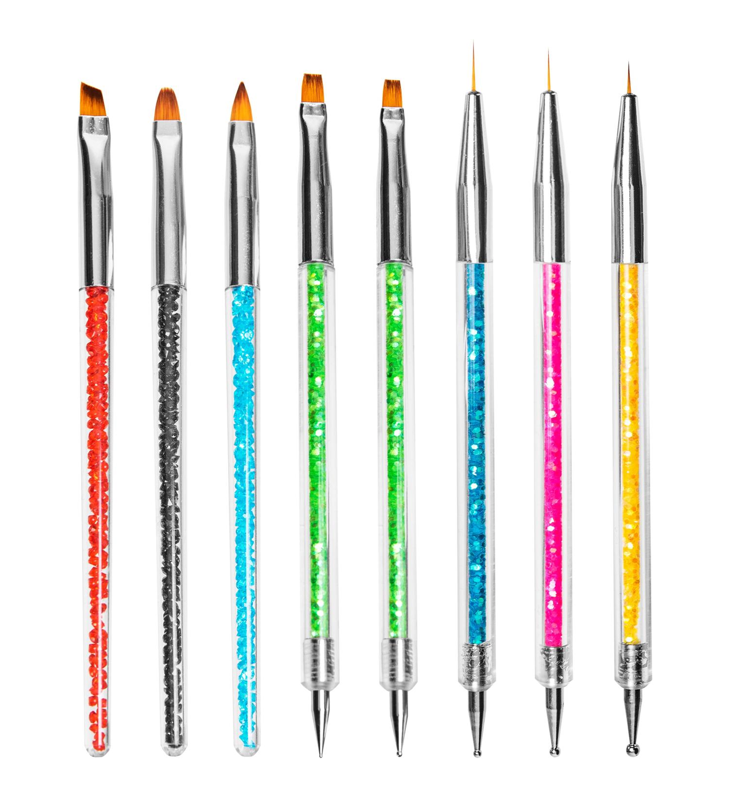 HOMEREVEL Brush Set - 8 Nail Art Brushes for Stunning Designs and Detailing - Buy Online on SooperMarket.com