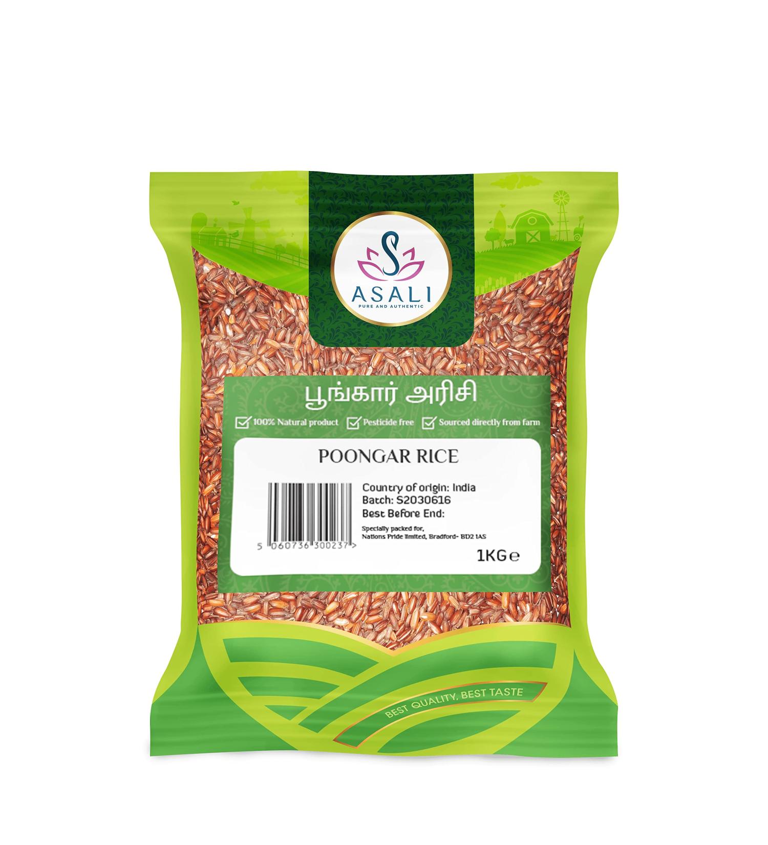 Asali Poongar Parboiled rice 2kg/Asali Poongkar Rice 2kg(1kg x 2packs)