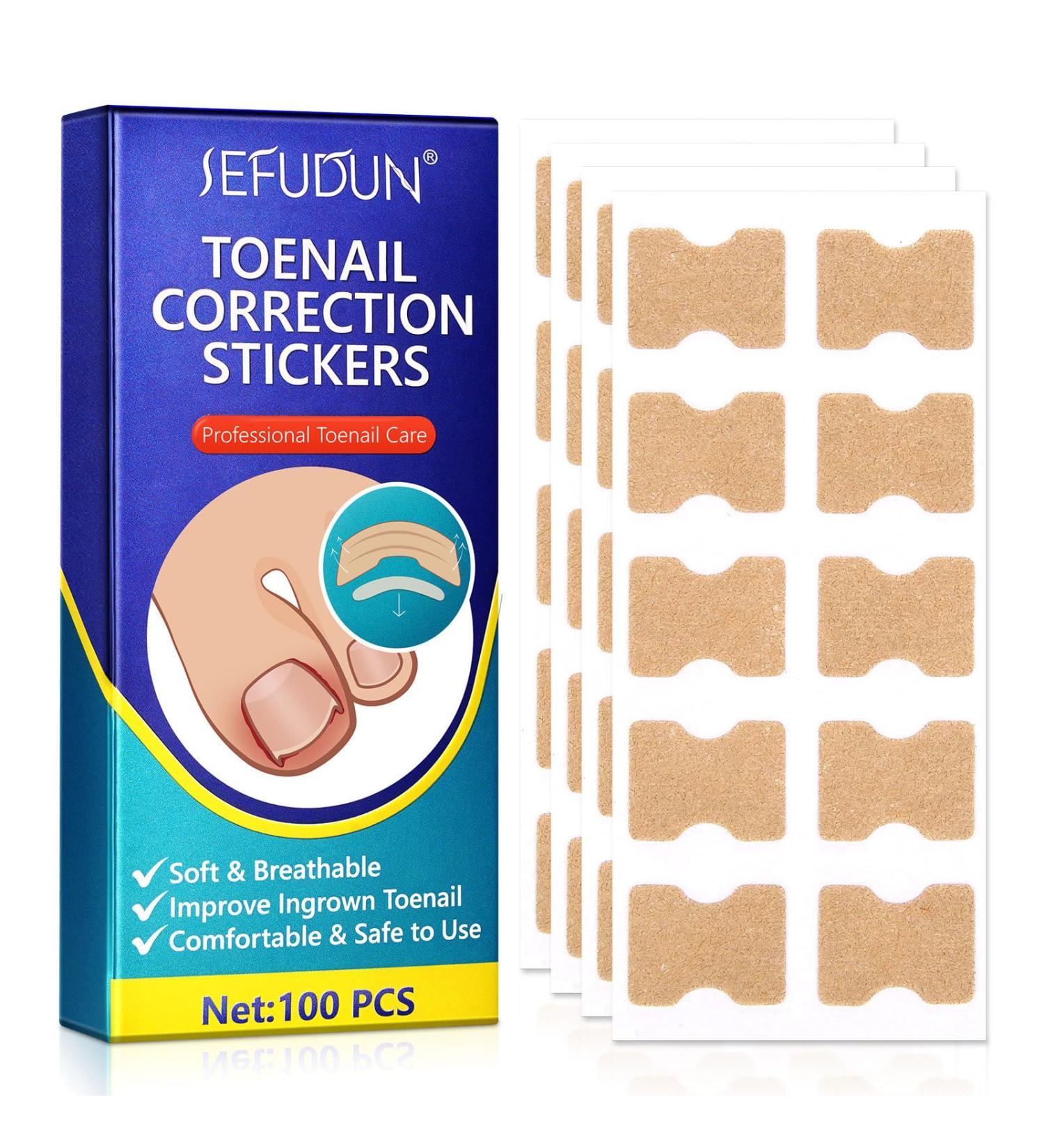 Toen il Correction Sticker 100Pcs: N il Repair P tches Restores Appearance of Discolored or Damaged Nails Foot Care - Buy Online on SooperMarket.com
