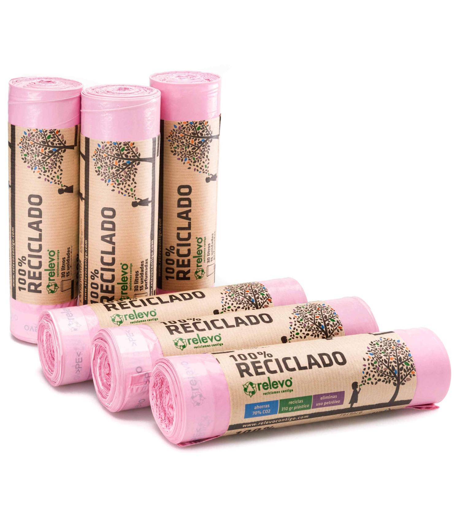 Relevo 90 Pack 30L Perfumed Garbage Bags - Eco-Friendly 100% Recycled Waste Bags for International Shipping - Buy Online on SooperMarket.com