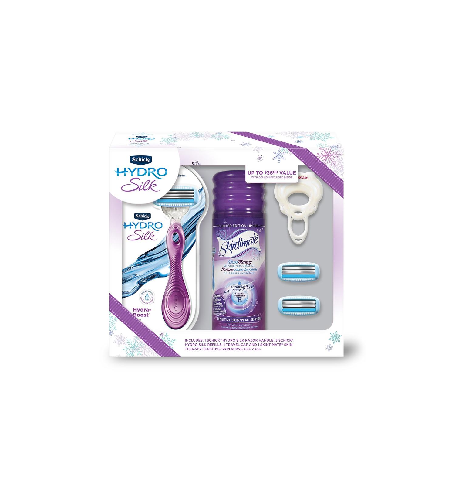 HOLIDAY GIFT SET - Schick Hydro Silk Set with Skintimate Shave Gel for Women