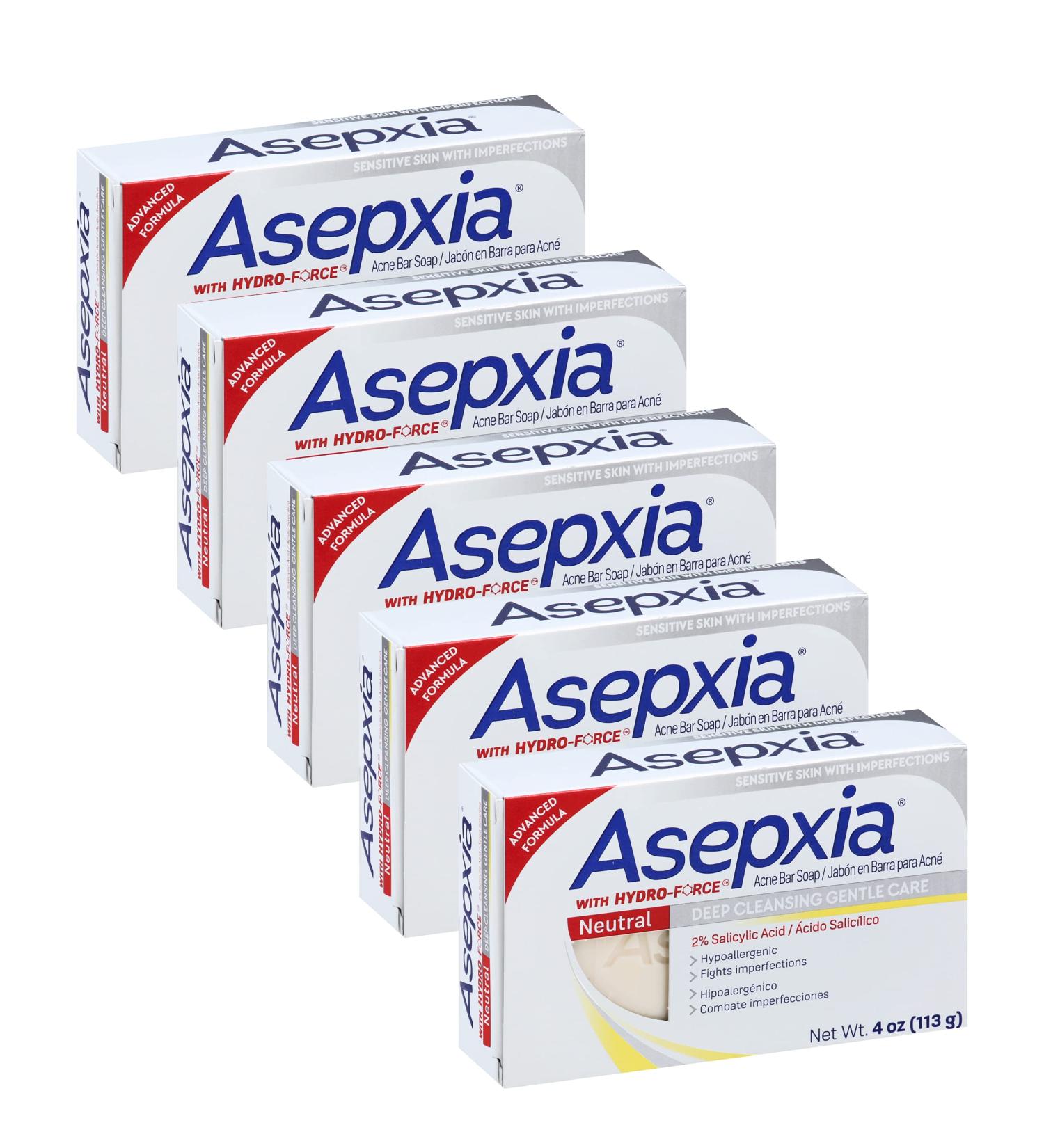 Asepxia Cleansing Bar Neutral 4 Ounce Multipack - Pack of 5 - Buy Online on SooperMarket.com