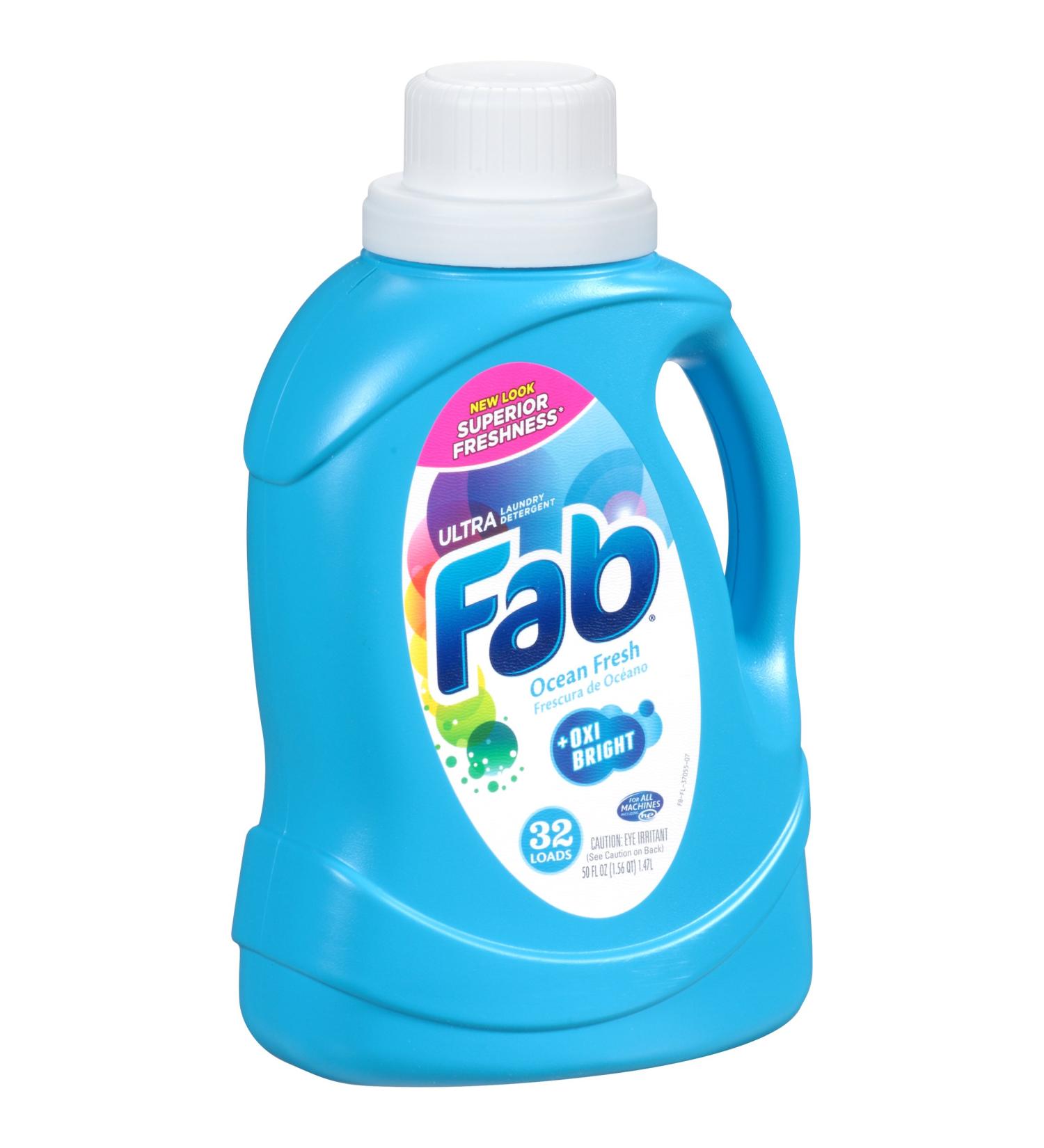 Fab 2X Ocean Fresh Liquid Laundry Detergent (50oz)