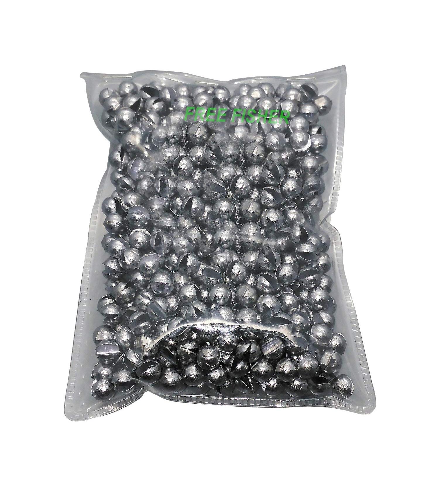 FREE FISHER 500Pcs Removable Split-Shot Lead Sinking Fishing Sinkers 0.4g - Buy Online on SooperMarket.com