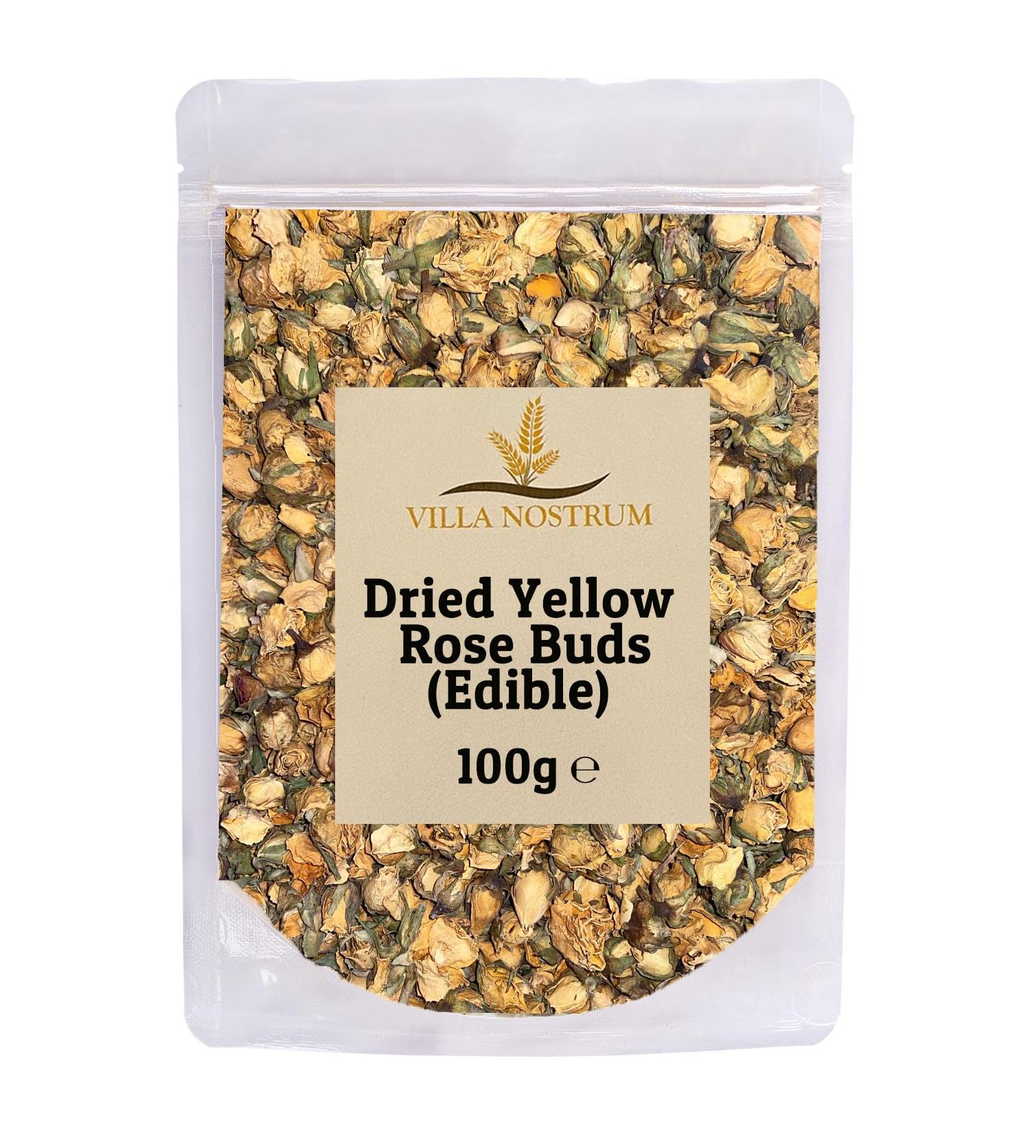 Dried Edible Yellow Rose Buds Loose Leaf Tea 100g by Villa Nostrum