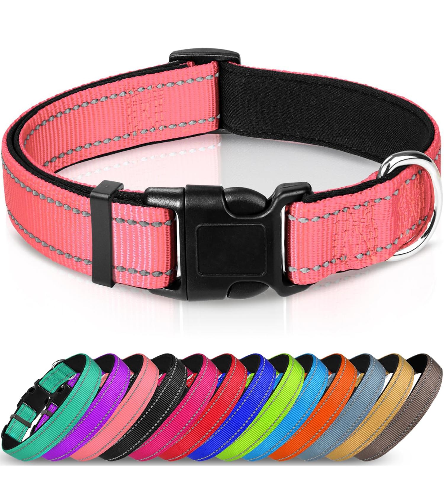 Joytale Reflective Dog Collar for Puppies - XS Pink | Durable & Stylish | Ideal for Safe Night Walks - Buy Online on SooperMarket.com