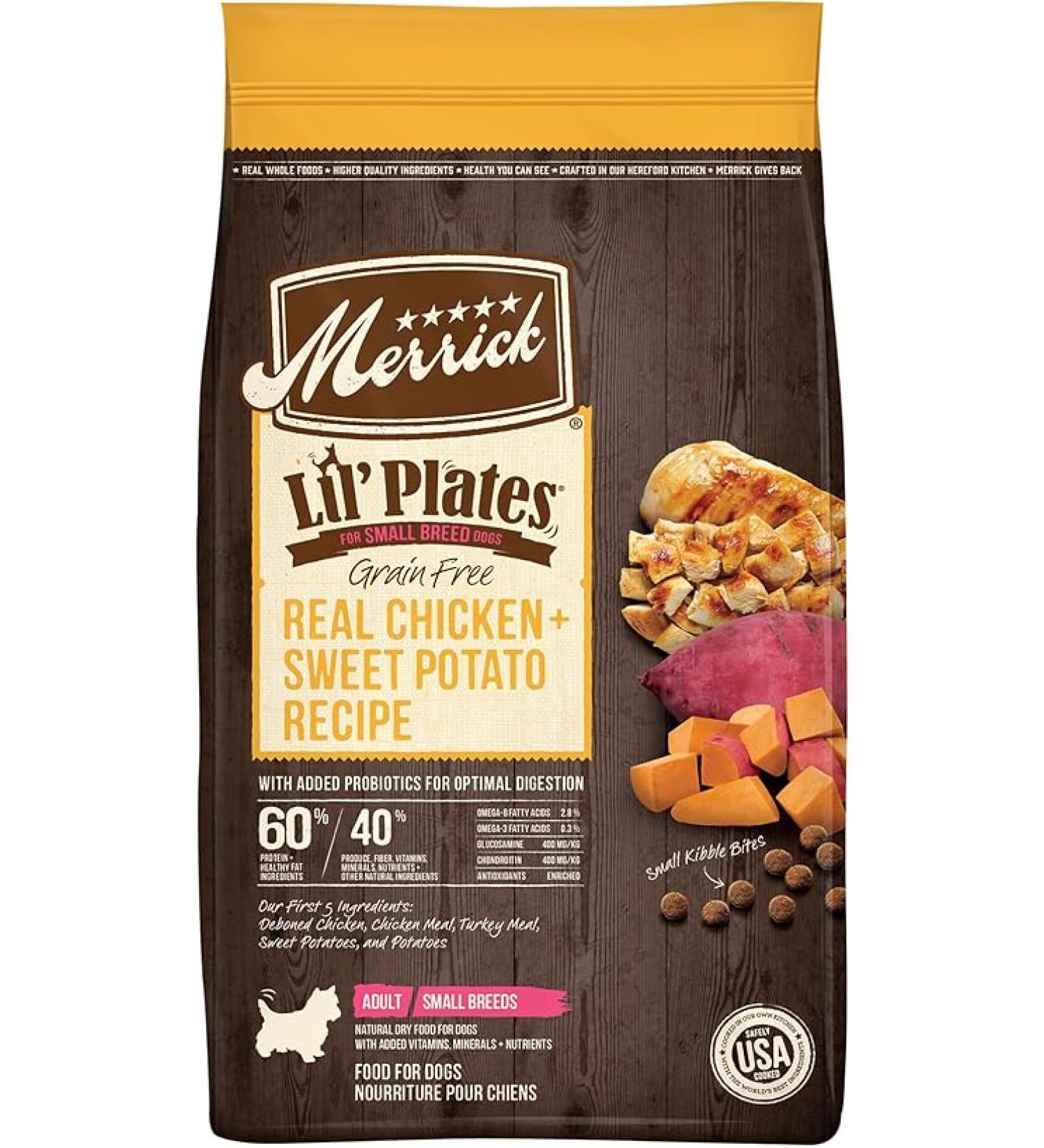 Merrick Lilâ Plates Premium Grain Free Dry Dog Food For Small Dogs  Real Chicken And Sweet Potato Kibble - 4.0 lb. Bag - Buy Online on SooperMarket.com