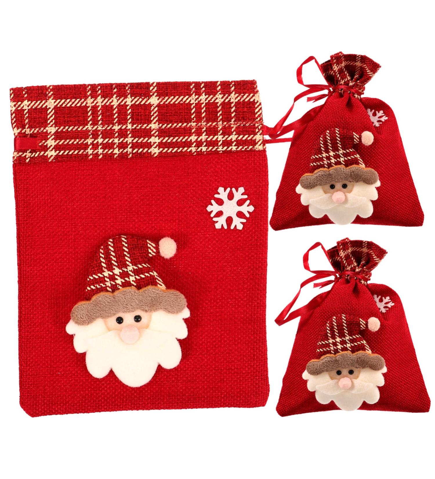 OFFSCH 3pcs Christmas Candy Bag Storage Bags Candy Bags Christmas Container Bag Cloth Small - Buy Online on SooperMarket.com