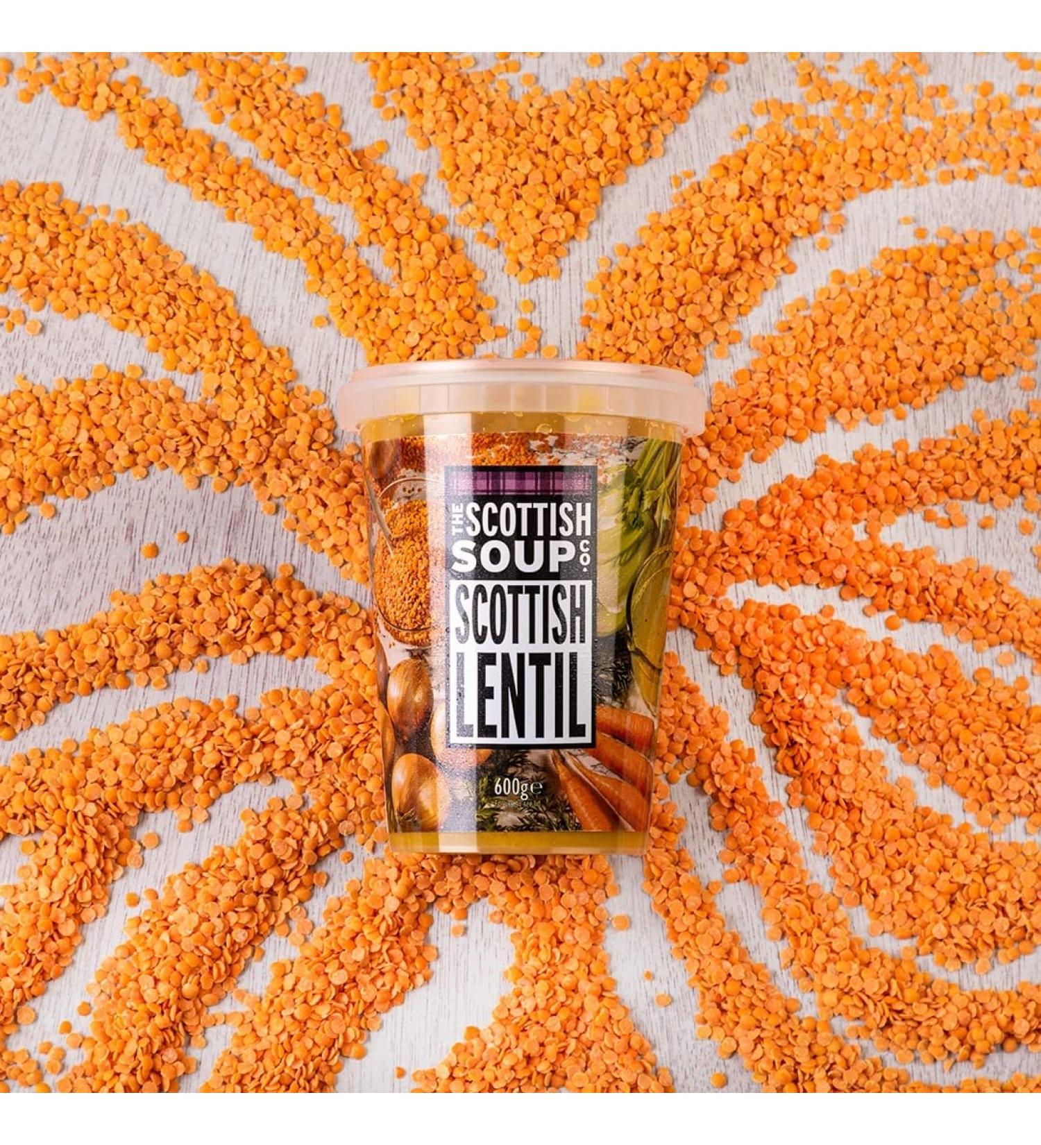 The Scottish Soup Company - Lentil Chilled Soup - 600g Tub x 2 Lentil 300 ml (Pack of 2) - Buy Online on SooperMarket.com