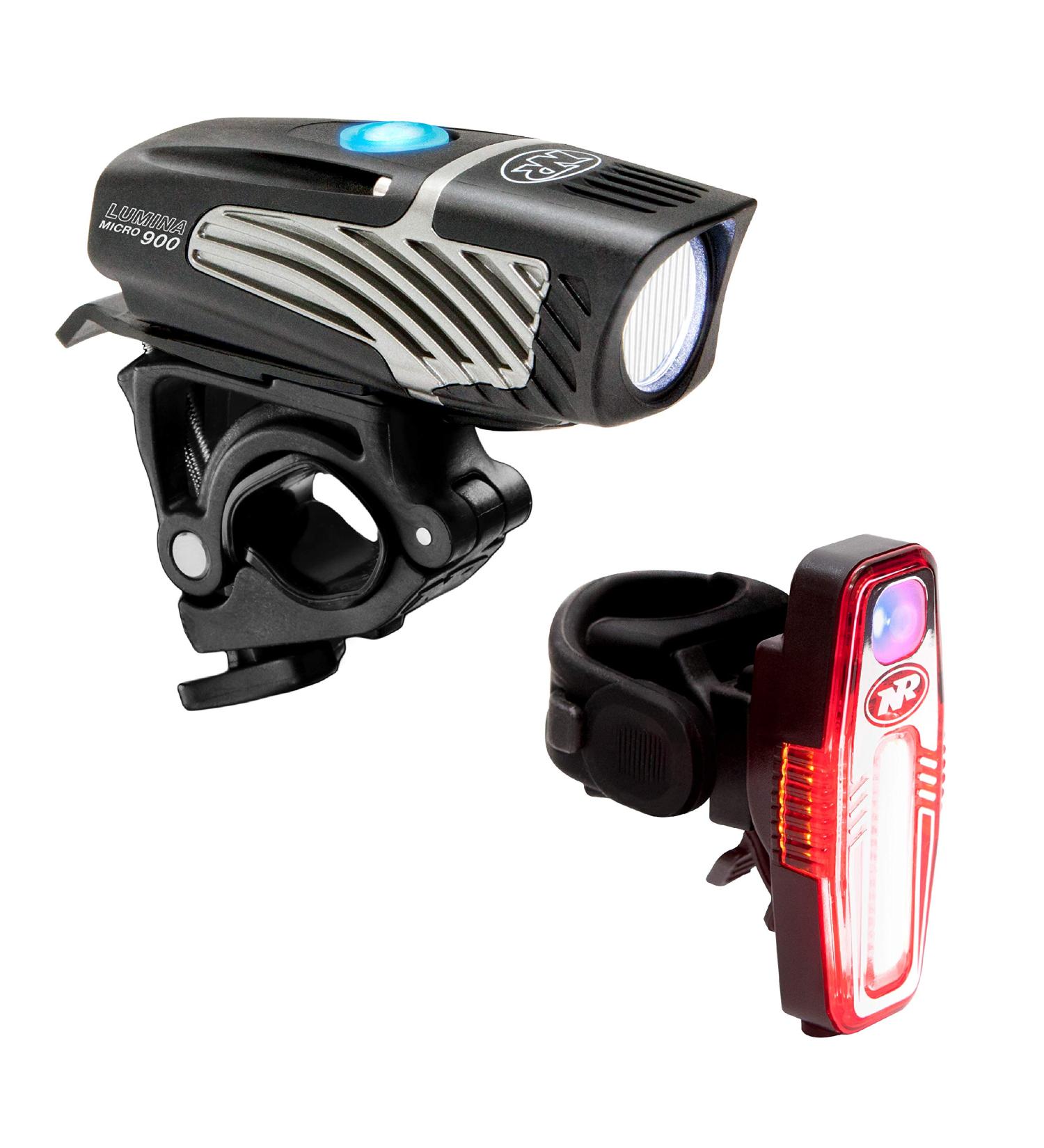 NiteRider Lumina Micro 900 Front & Sabre 110 Rear Bike Light Combo Pack - USB Rechargeable LED Bicycle Lights for Safety in Mountain, Road, City Commuting Cycling | Water Resistant - Buy Online on SooperMarket.com