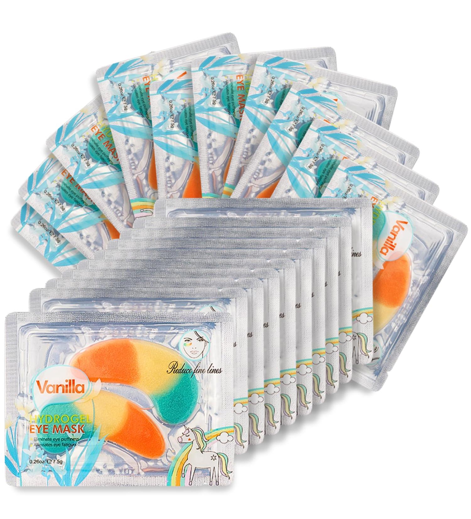 20 Pair Vanilla Under Eye Patches Under Eye Gel Patches Hyaluronic Acid Anti Wrinkle Eye Masks For Puffy Eyes Eye Bags and Dark Circles Hydrating Eye Gel Pads Eye Masks Skincare - Buy Online on SooperMarket.com